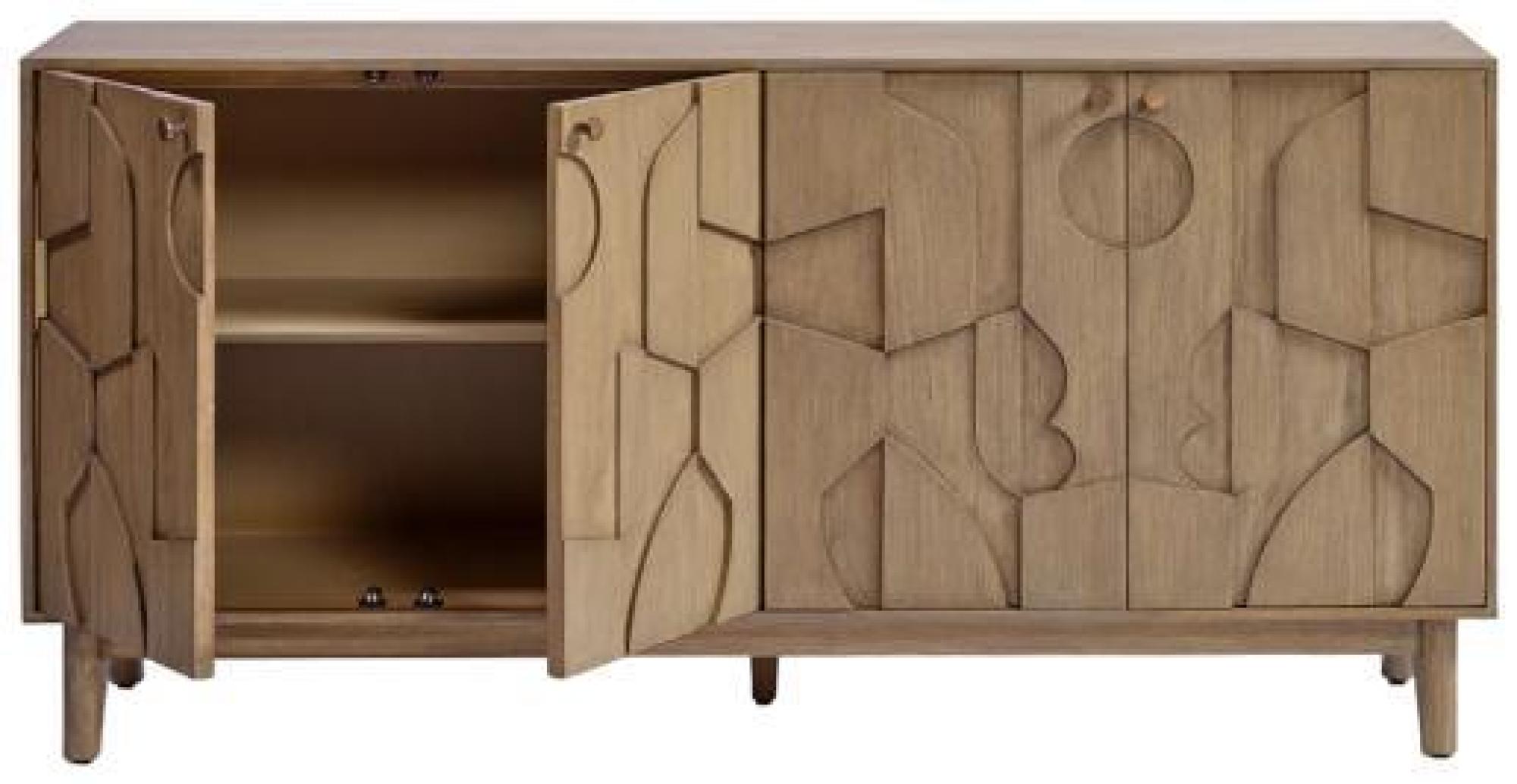 Product photograph of Crisal Decoracion 4 Doors Sideboard - Comes In Natural And Brown Options from Choice Furniture Superstore.