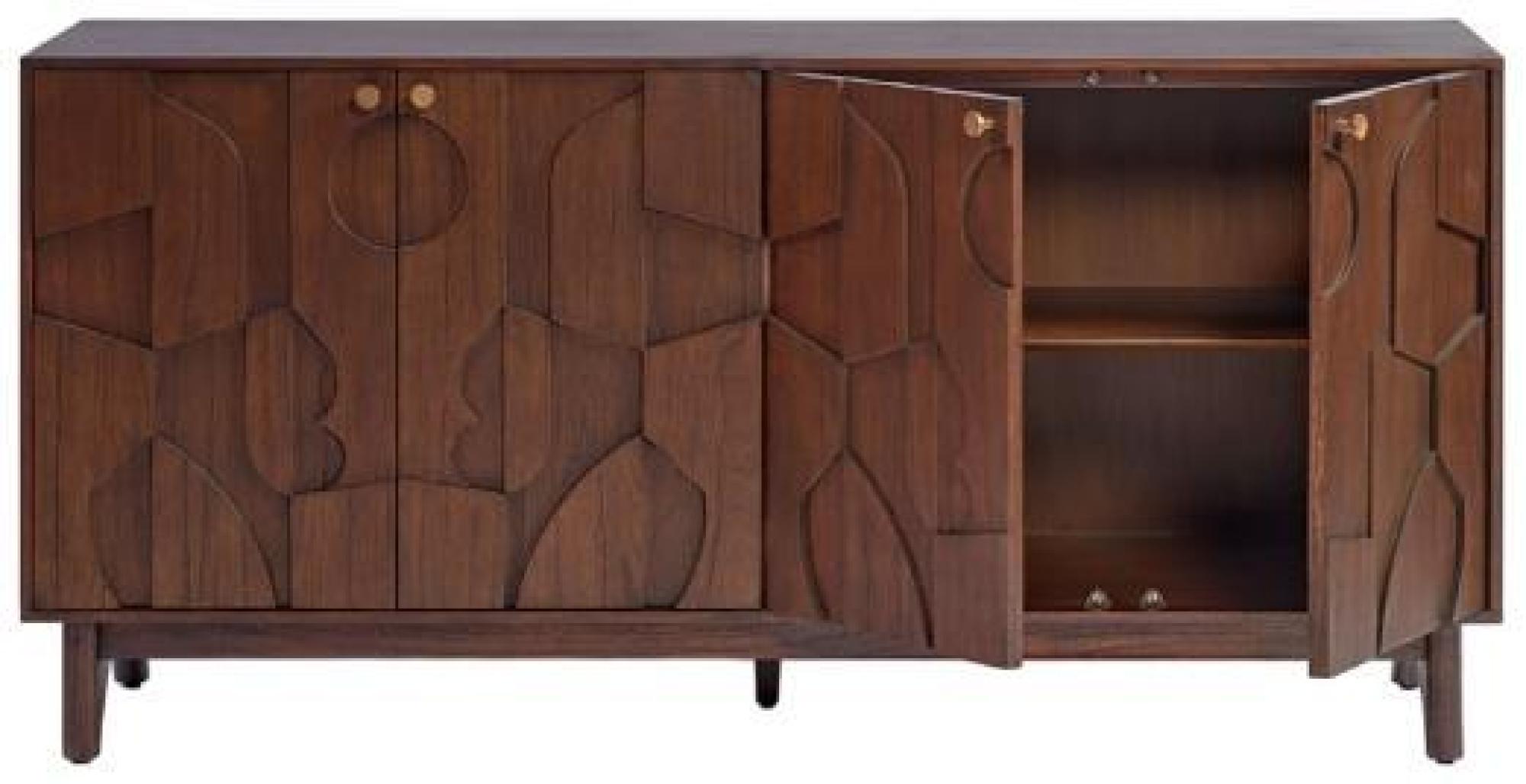 Product photograph of Crisal Decoracion 4 Doors Sideboard - Comes In Natural And Brown Options from Choice Furniture Superstore.