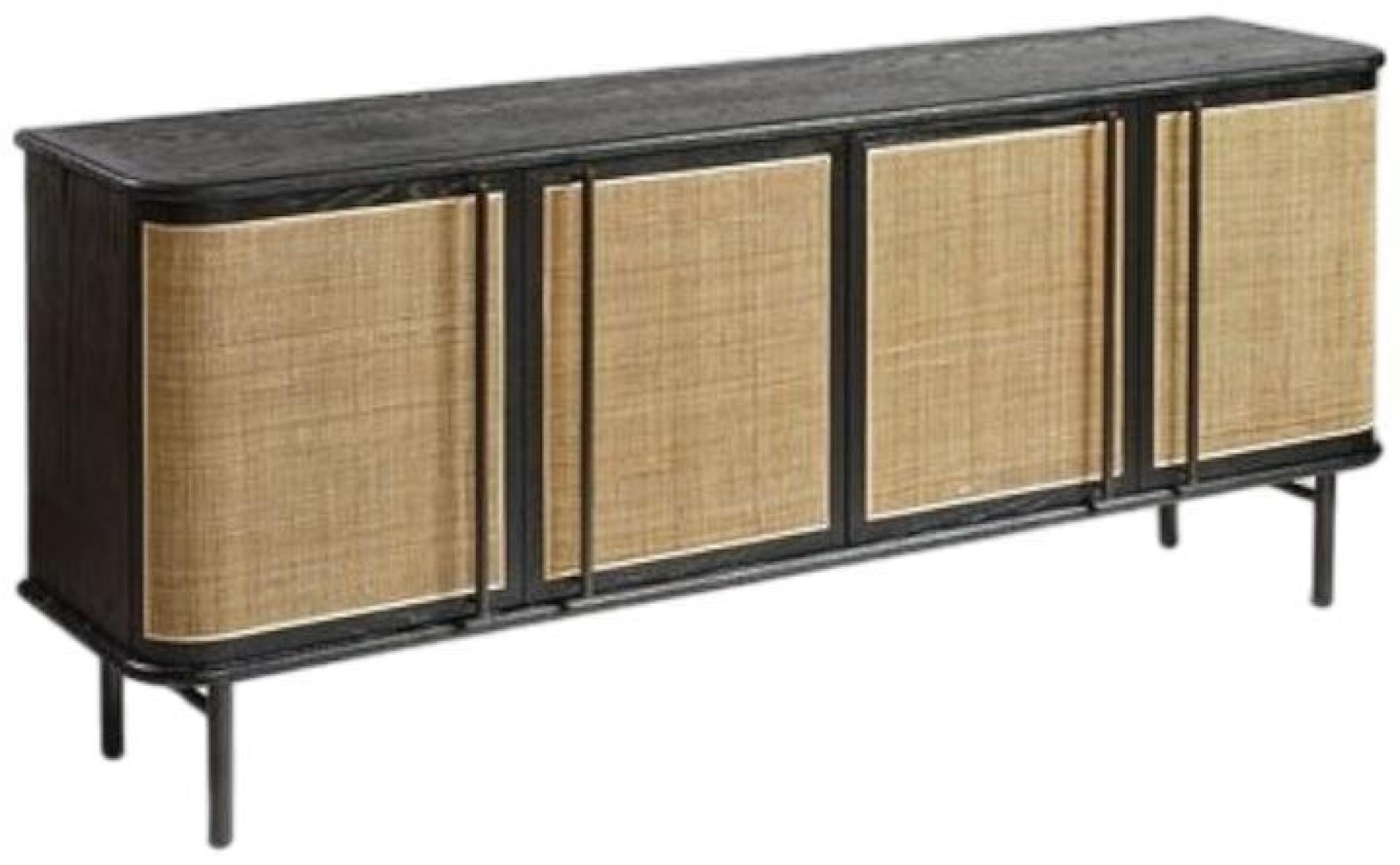 Product photograph of Crisal Decoracion Dark Oak 4 Door Sideboard from Choice Furniture Superstore.