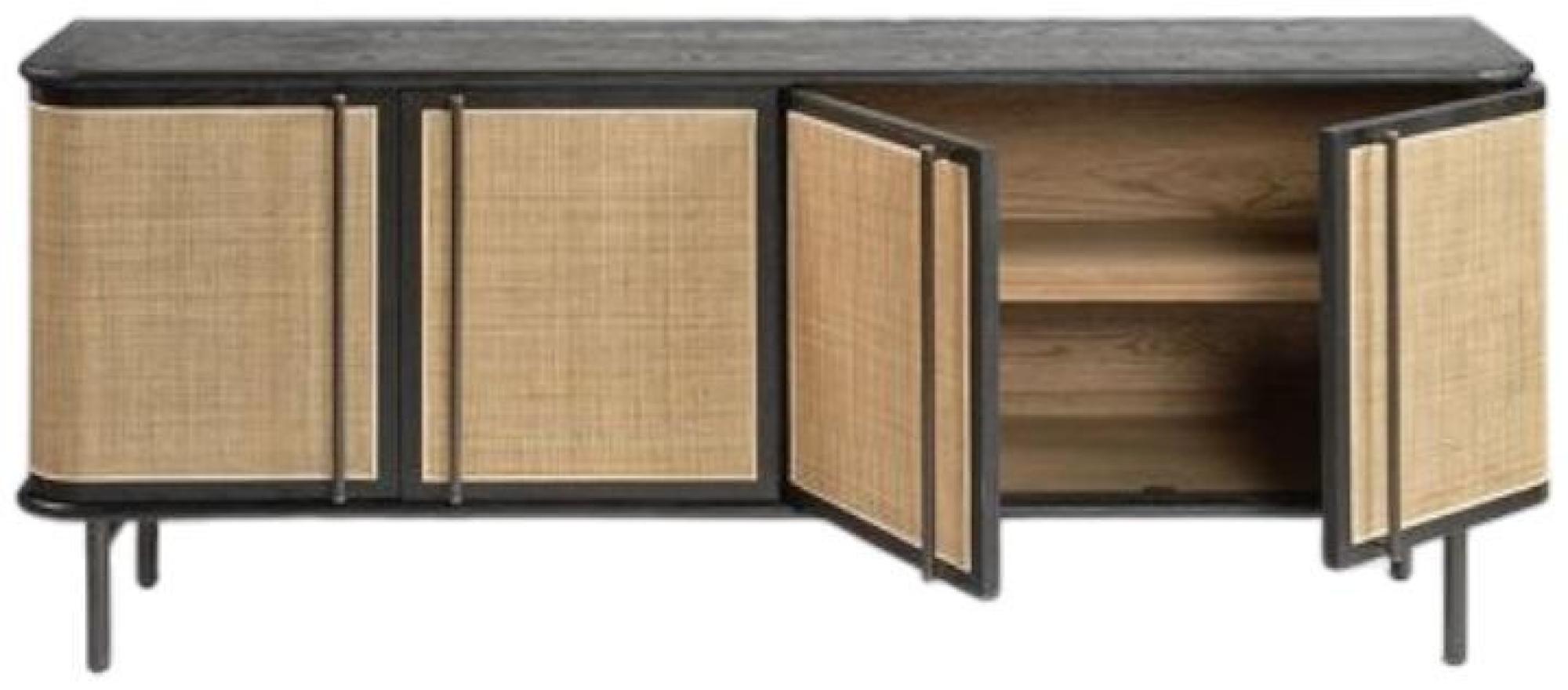 Product photograph of Crisal Decoracion Dark Oak 4 Door Sideboard from Choice Furniture Superstore.