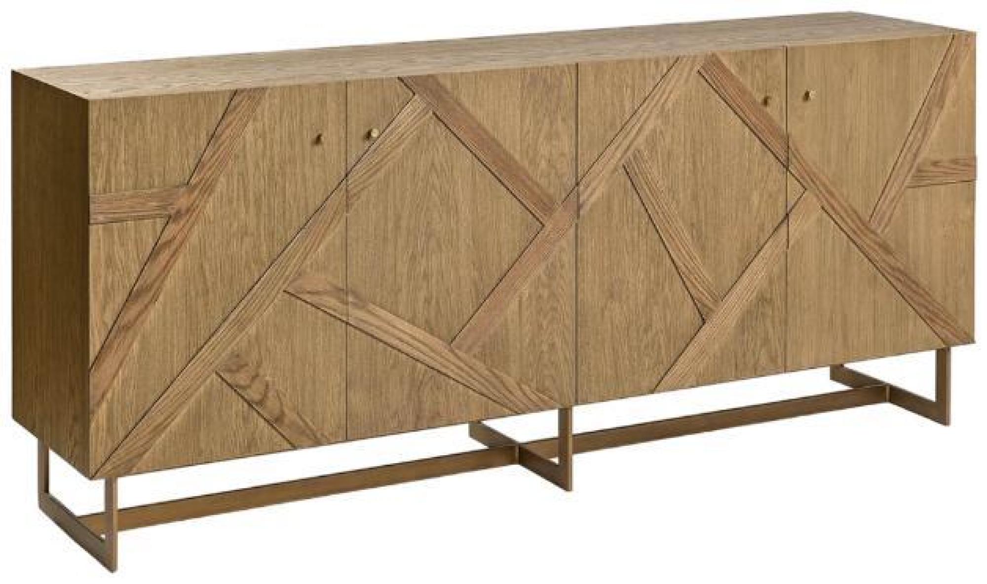 Product photograph of Crisal Decoracion Natural 4 Door Sideboard from Choice Furniture Superstore.