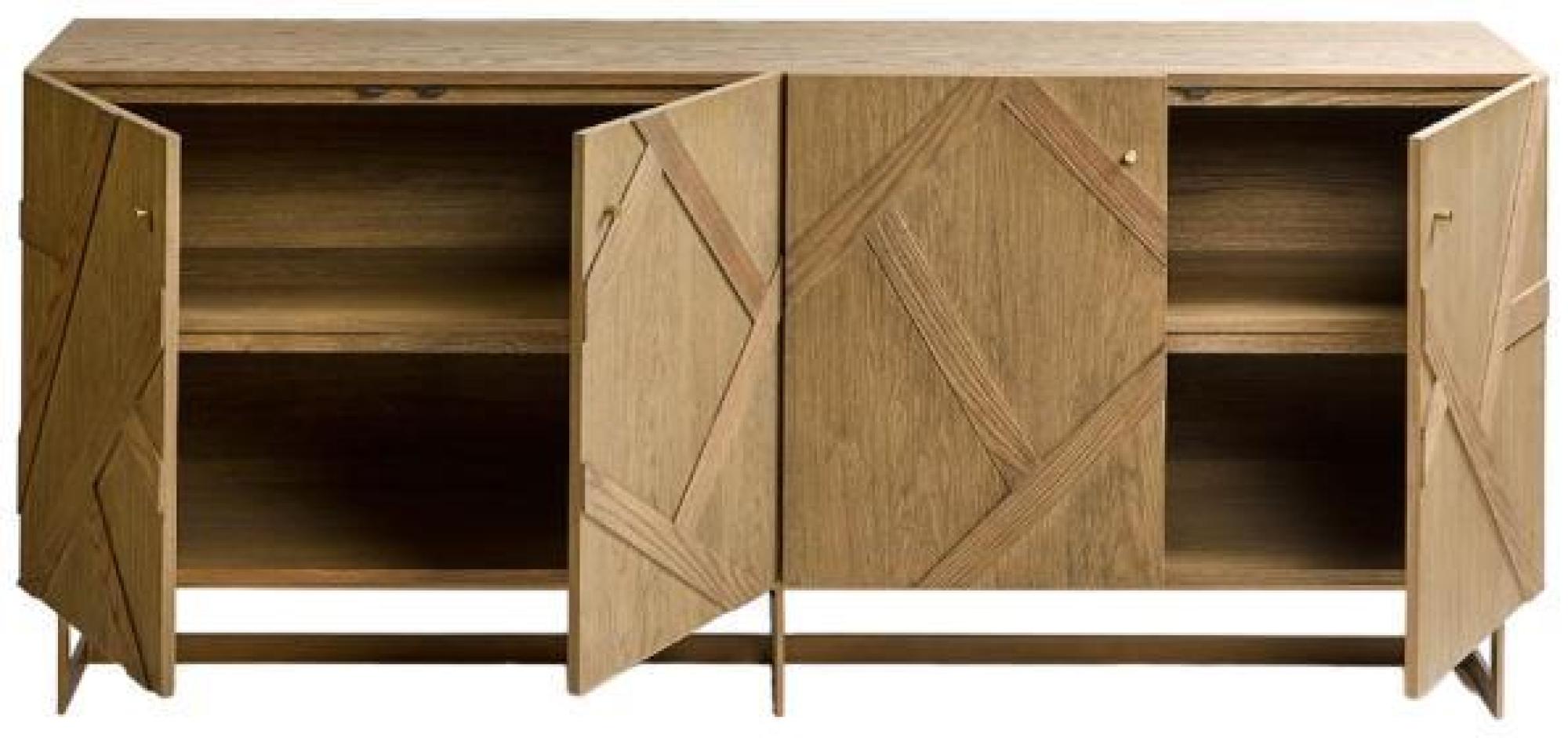 Product photograph of Crisal Decoracion Natural 4 Door Sideboard from Choice Furniture Superstore.