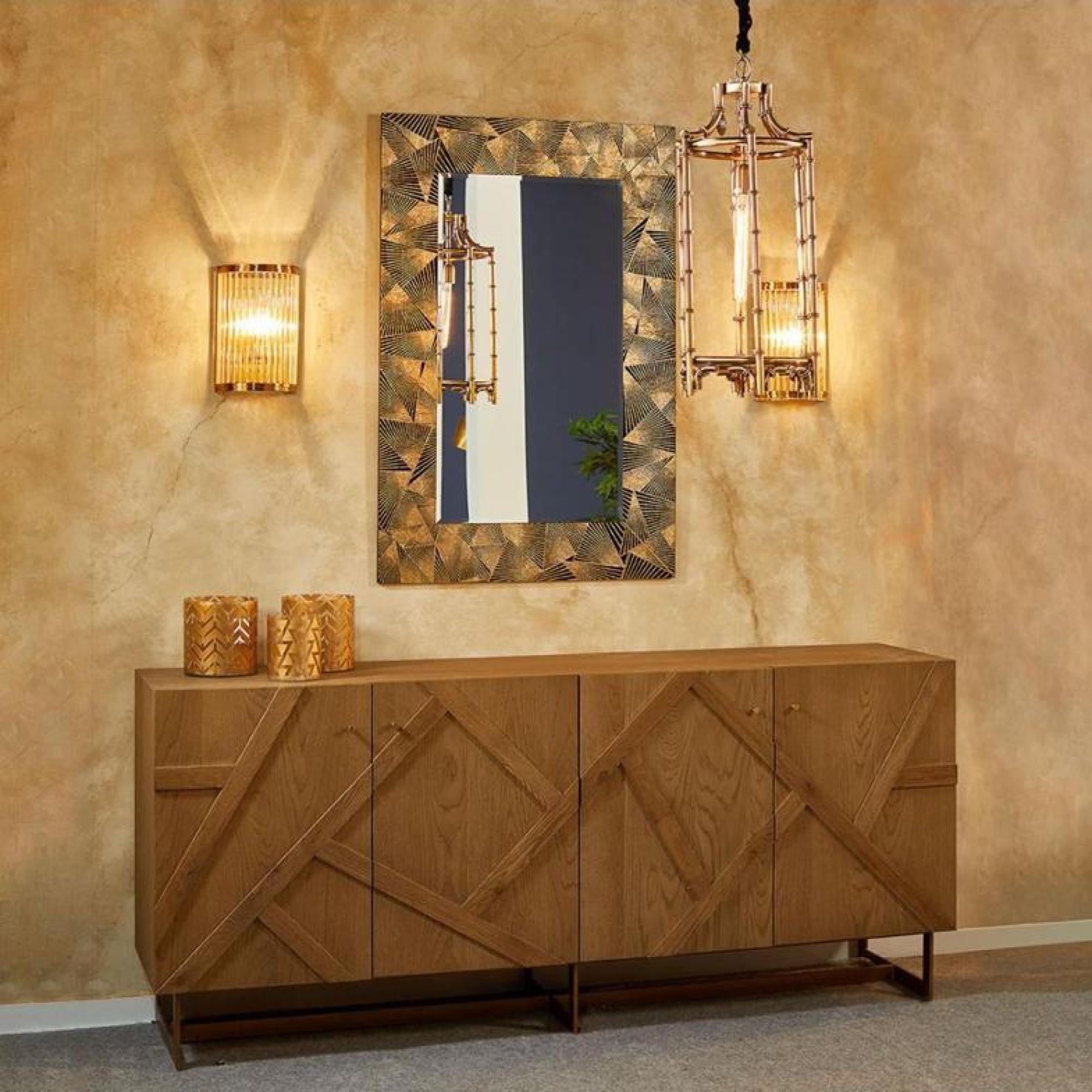 Product photograph of Crisal Decoracion Natural 4 Door Sideboard from Choice Furniture Superstore.