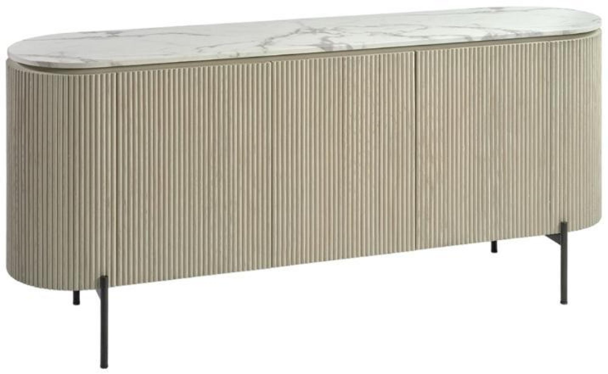 Product photograph of Crisal Decoracion Greyish White Stone Top Sideboard from Choice Furniture Superstore.