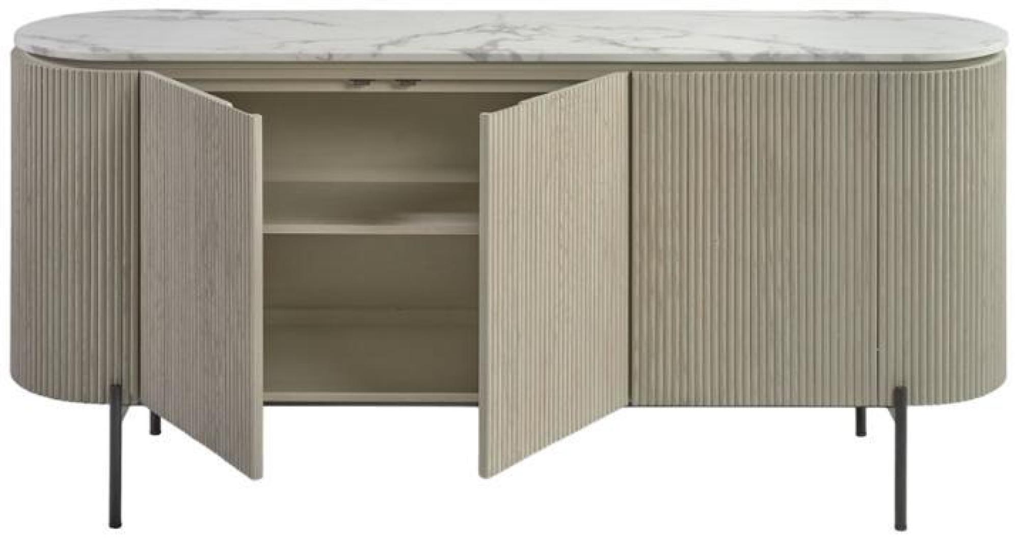 Product photograph of Crisal Decoracion Greyish White Stone Top Sideboard from Choice Furniture Superstore.