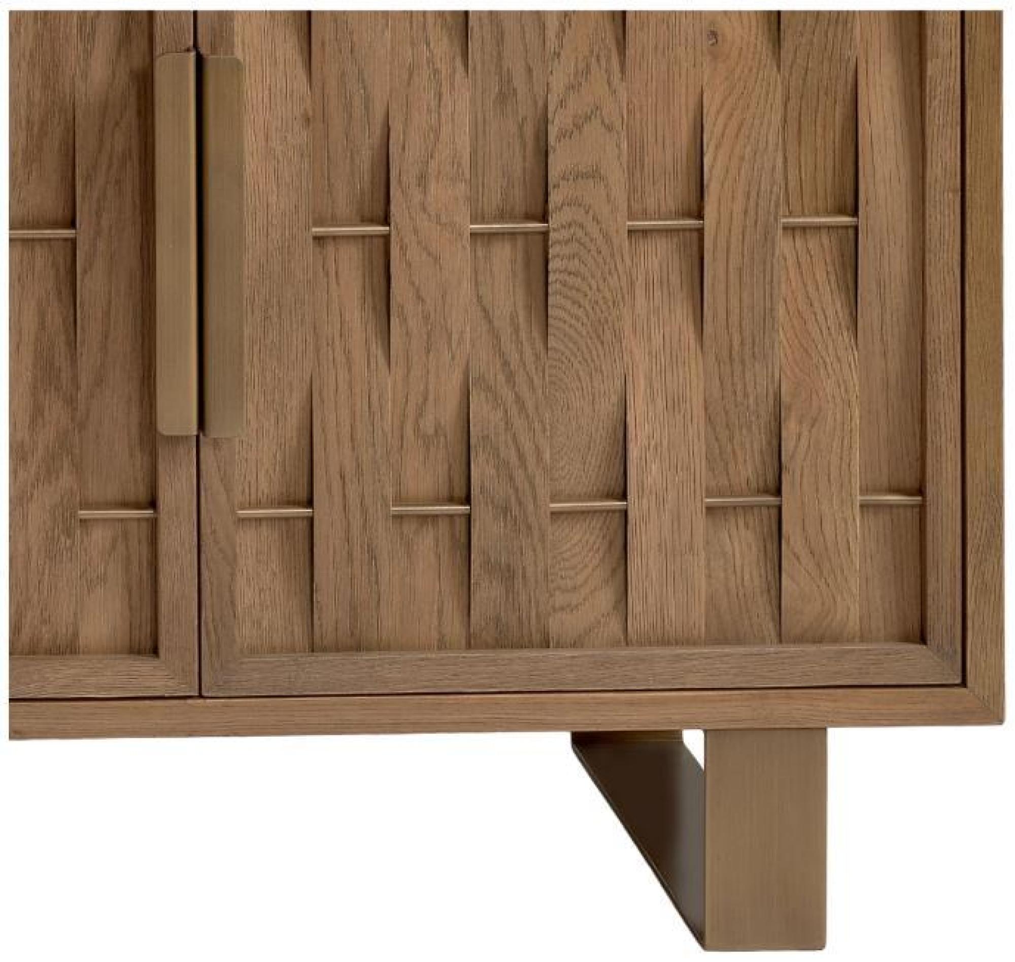 Product photograph of Natural Oak 4 Embossed Door Sideboard from Choice Furniture Superstore.