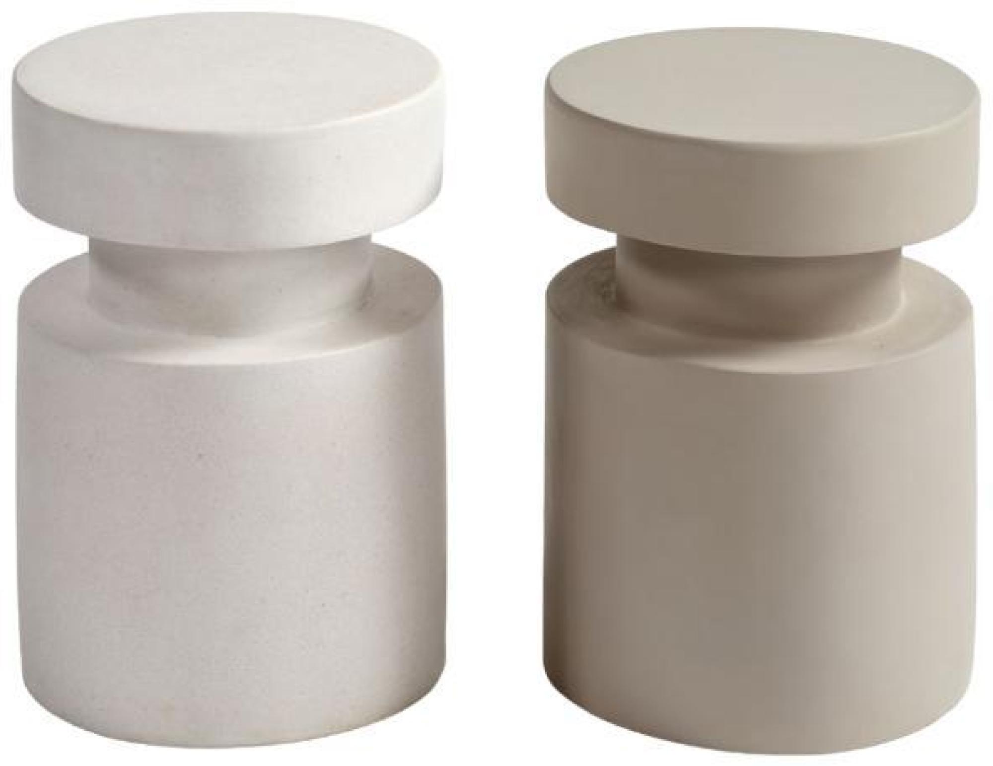 Product photograph of 2 X Crisal Decoracion White Outdoor Stool from Choice Furniture Superstore.