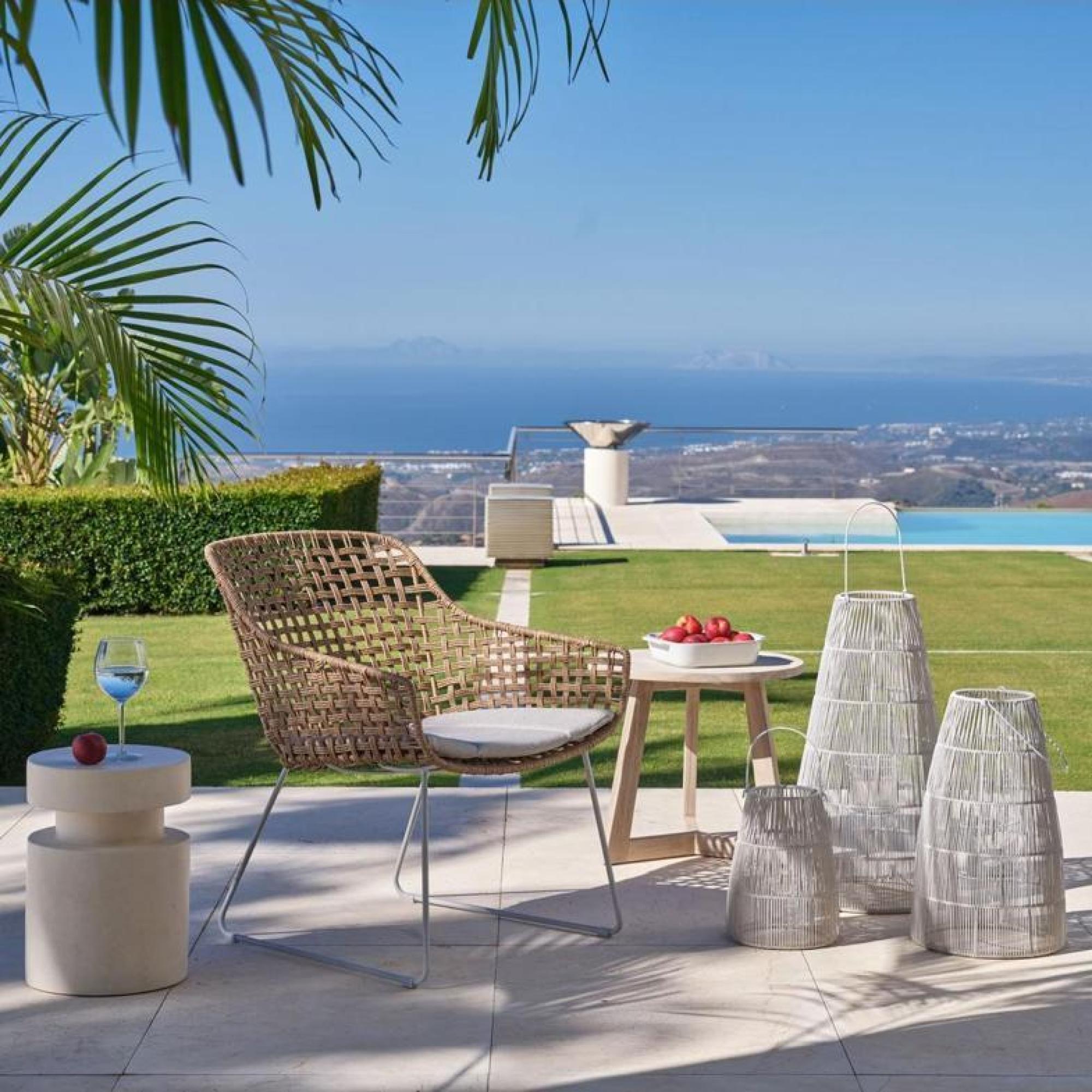 Product photograph of 2 X Crisal Decoracion White Outdoor Stool from Choice Furniture Superstore.