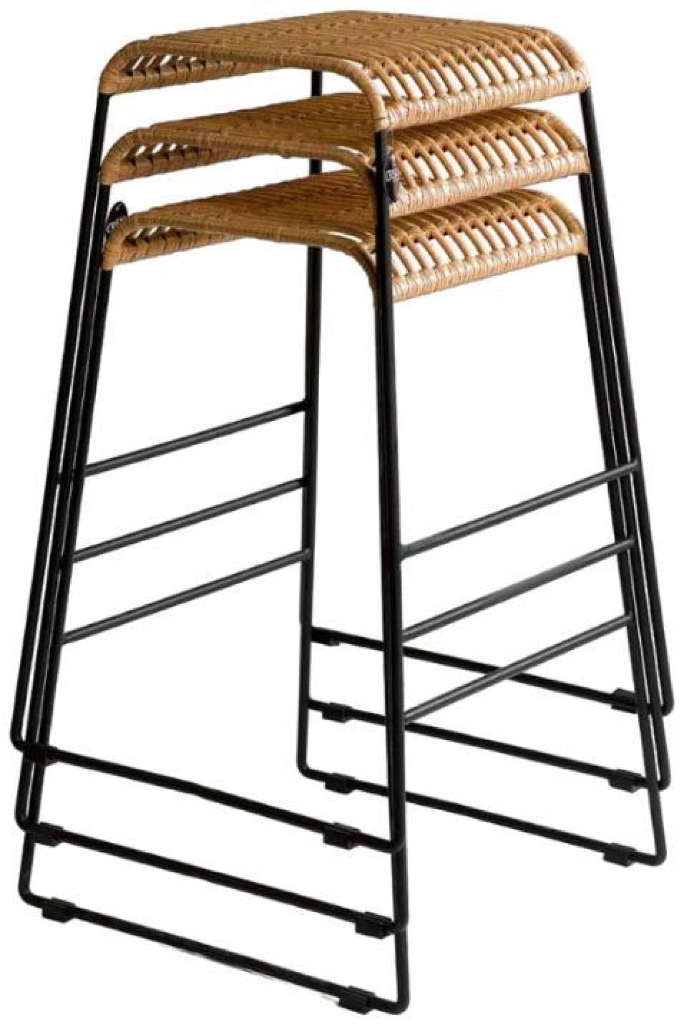 Product photograph of 2 X Crisal Decoracion Rattan Stool from Choice Furniture Superstore.