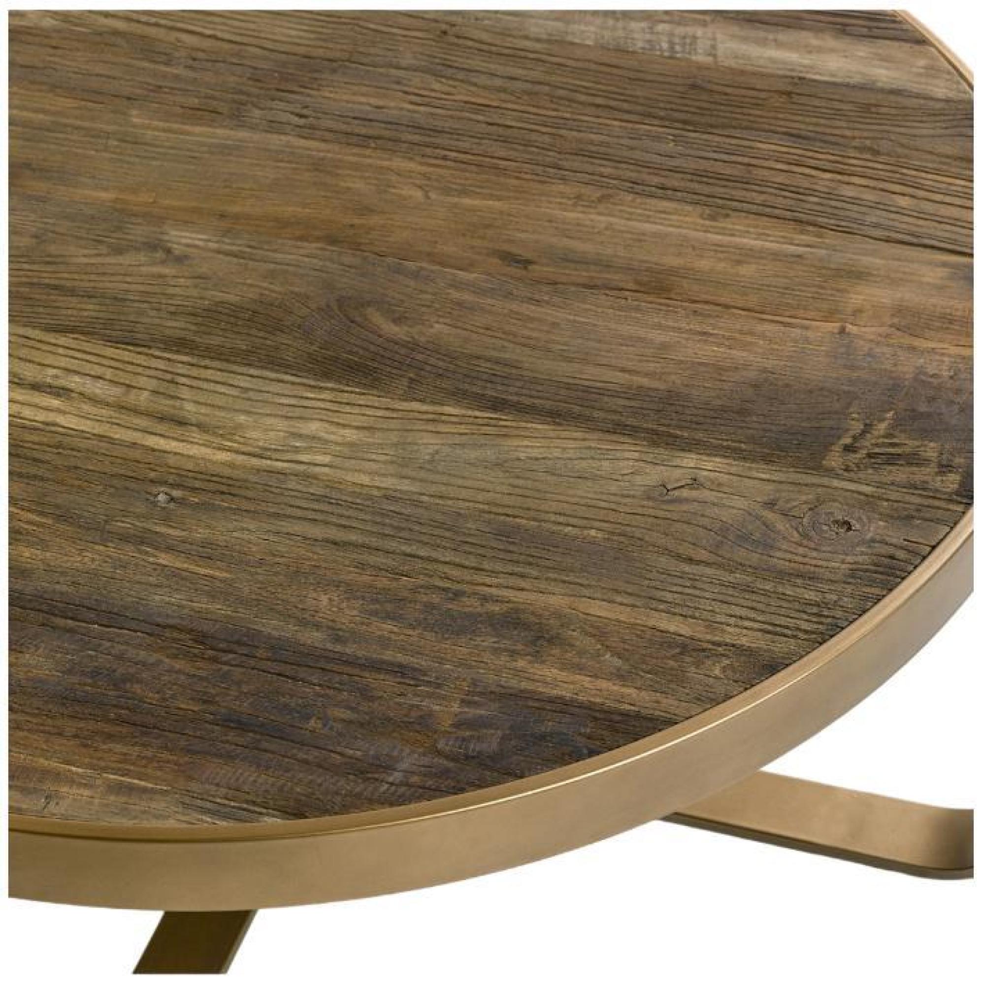 Product photograph of Oak Wood Round Side Table - 90cm from Choice Furniture Superstore.