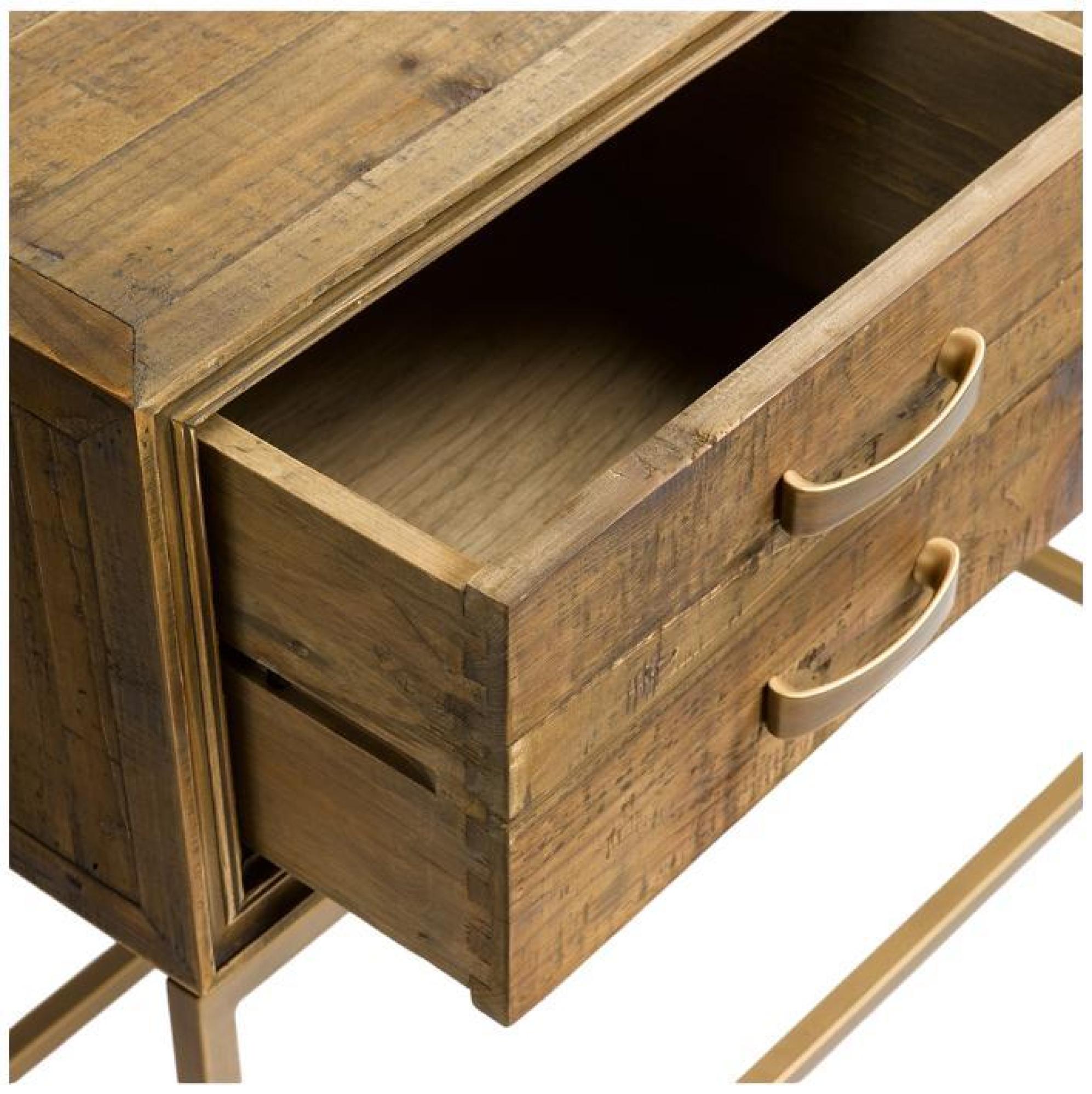 Product photograph of Crisal Decoracion Oak Wood 4 Drawer Console Table from Choice Furniture Superstore.