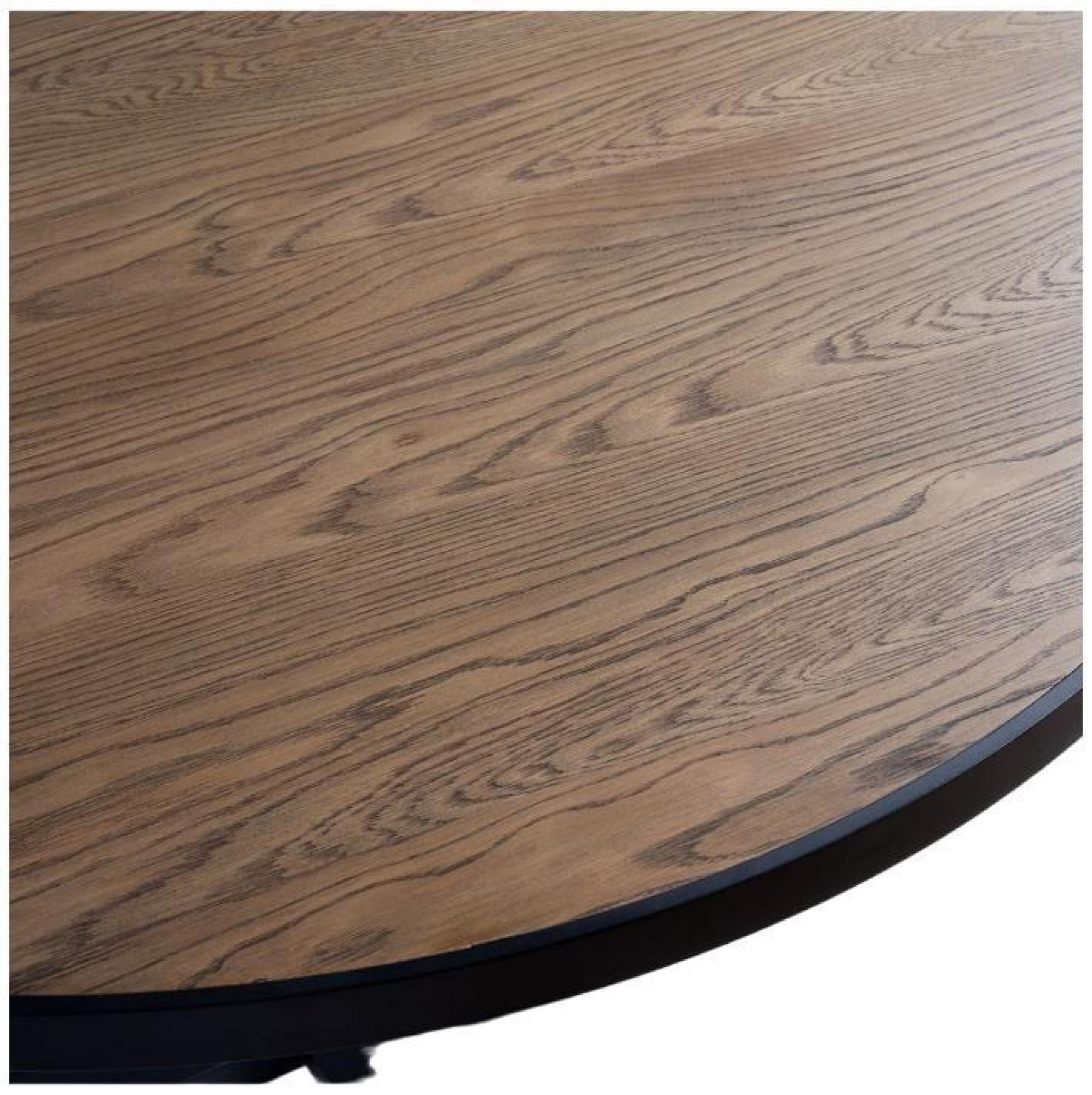 Product photograph of Crisal Decoracion Blade Shaped Legs Round Dining Table - 6 Seater - Comes In Oak Gold And Oak Black Options from Choice Furniture Superstore.