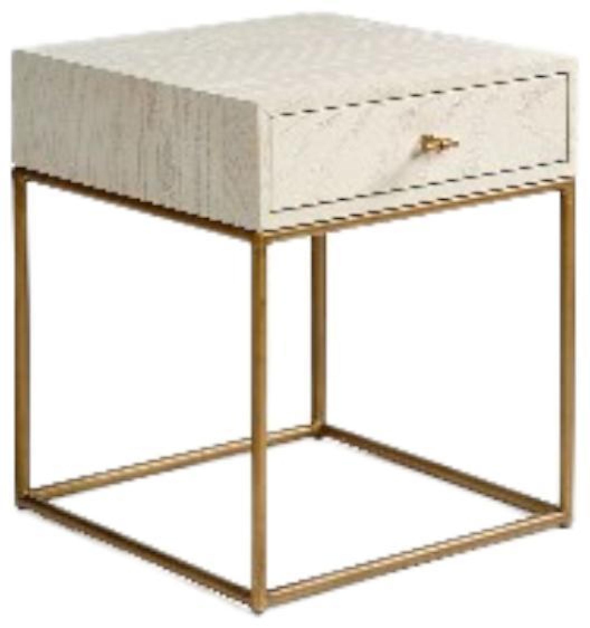 Product photograph of Greyish White Oak Wood 1 Drawer Bedside Table from Choice Furniture Superstore.