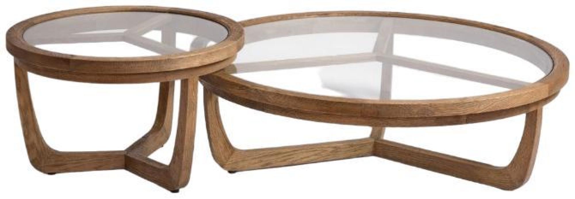 Product photograph of Natural Oak Three Legged Round Coffee Table from Choice Furniture Superstore.