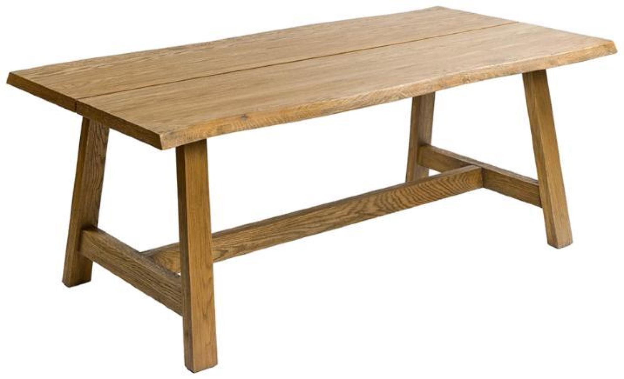 Product photograph of Crisal Decoracion Oak Rectangular Crossbar Dining Table from Choice Furniture Superstore.