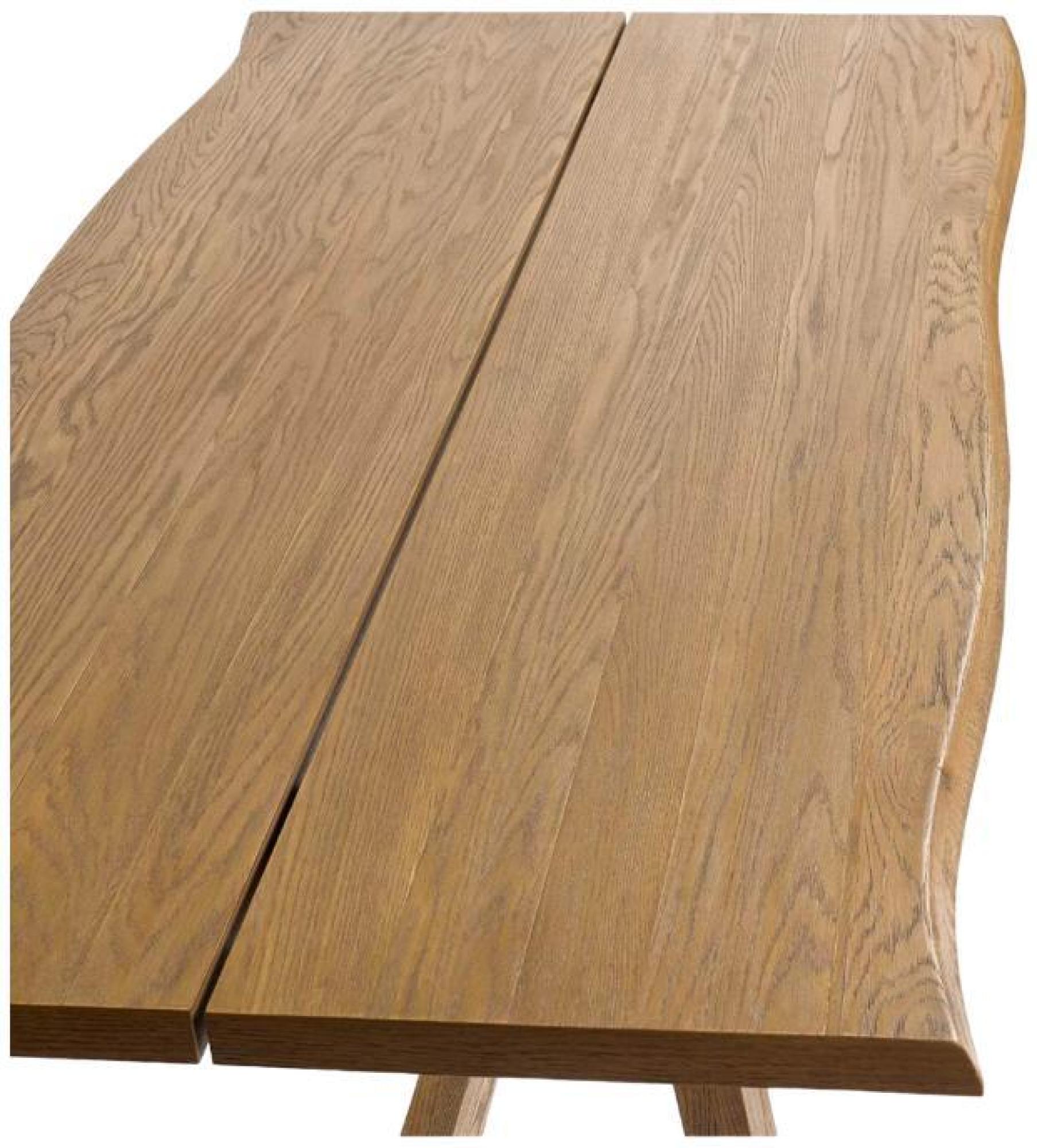 Product photograph of Crisal Decoracion Oak Rectangular Crossbar Dining Table from Choice Furniture Superstore.