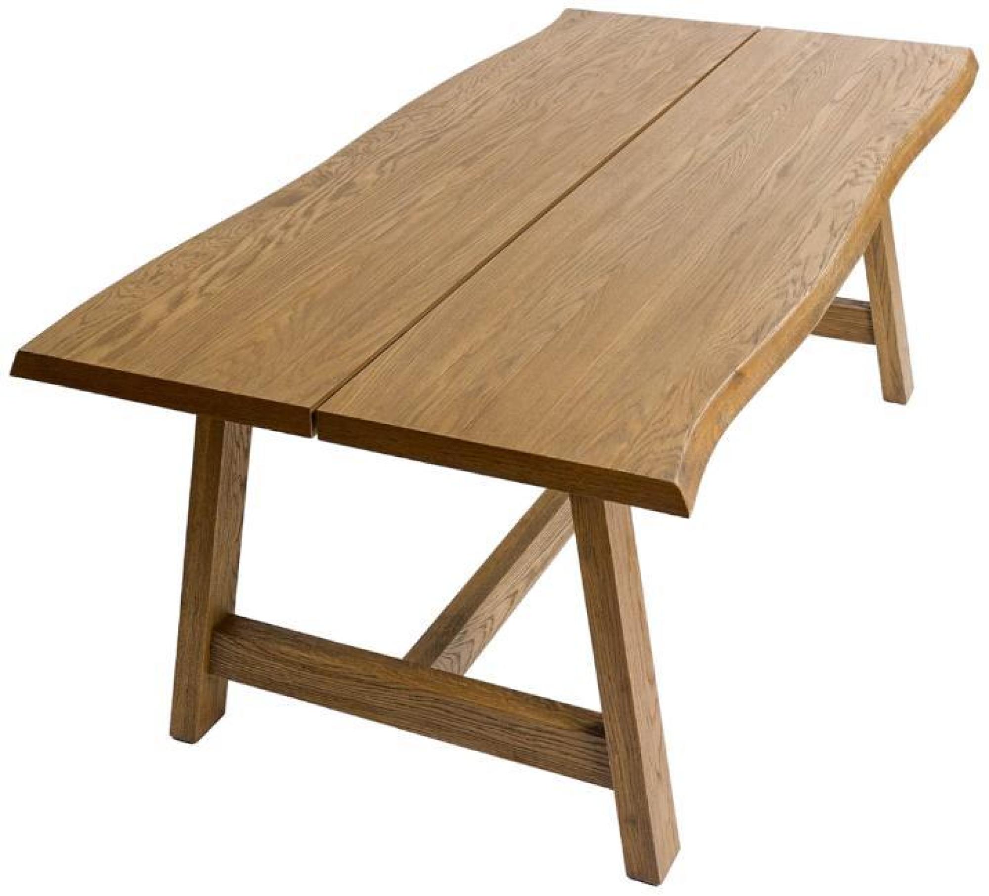 Product photograph of Crisal Decoracion Oak Rectangular Crossbar Dining Table from Choice Furniture Superstore.