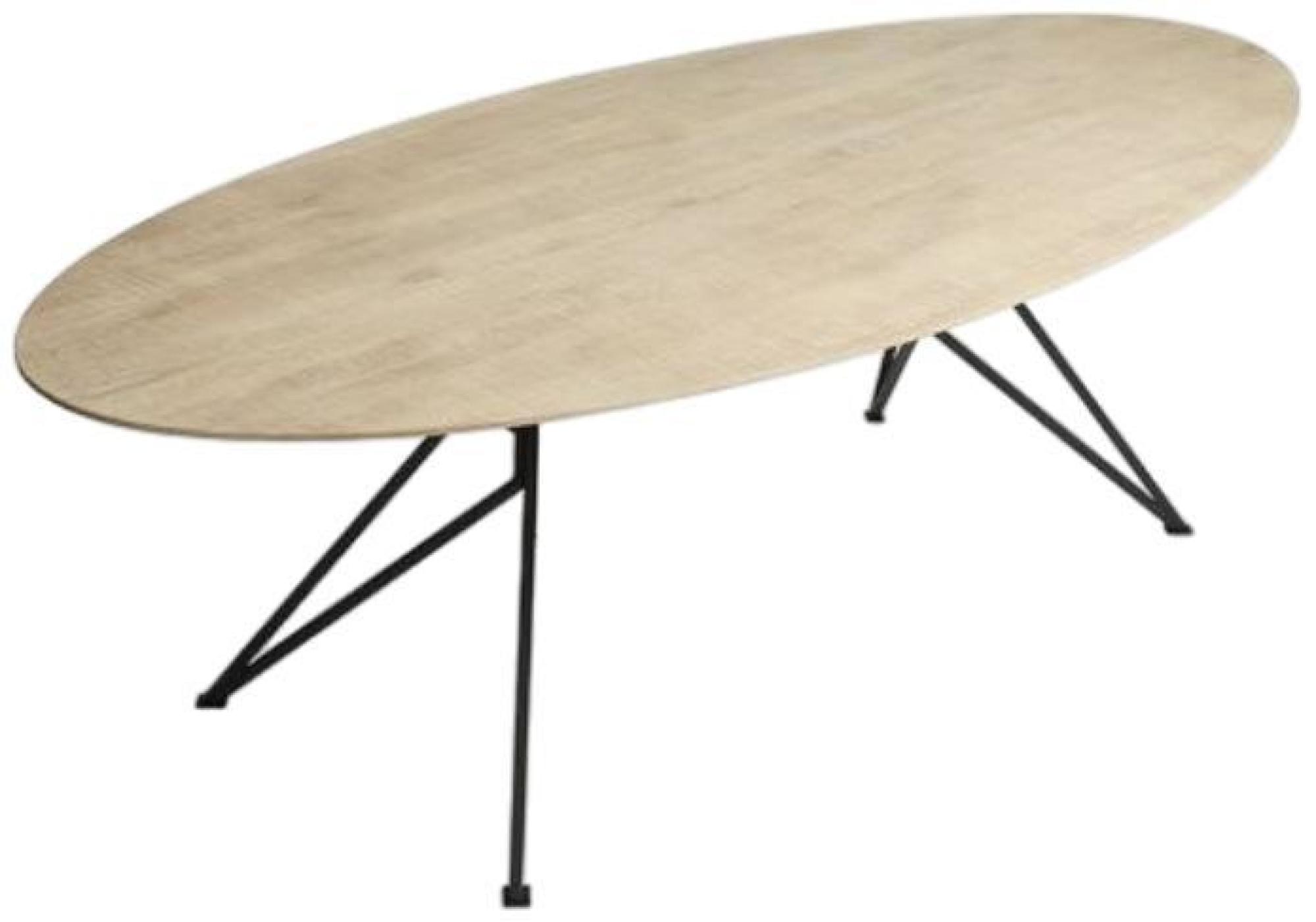 Product photograph of Bleached Oak Oval Dining Table - 6 Seater from Choice Furniture Superstore.