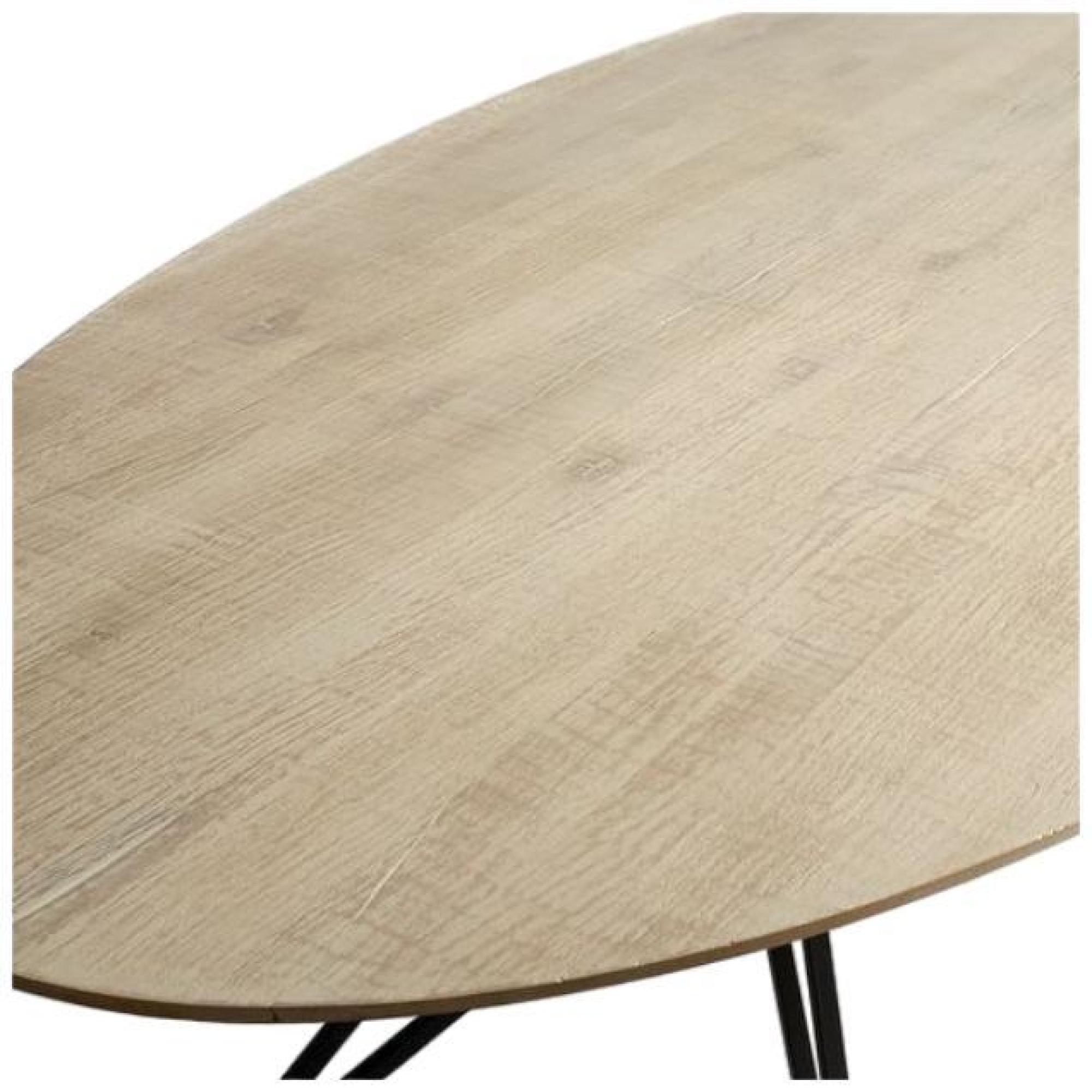 Product photograph of Bleached Oak Oval Dining Table - 6 Seater from Choice Furniture Superstore.