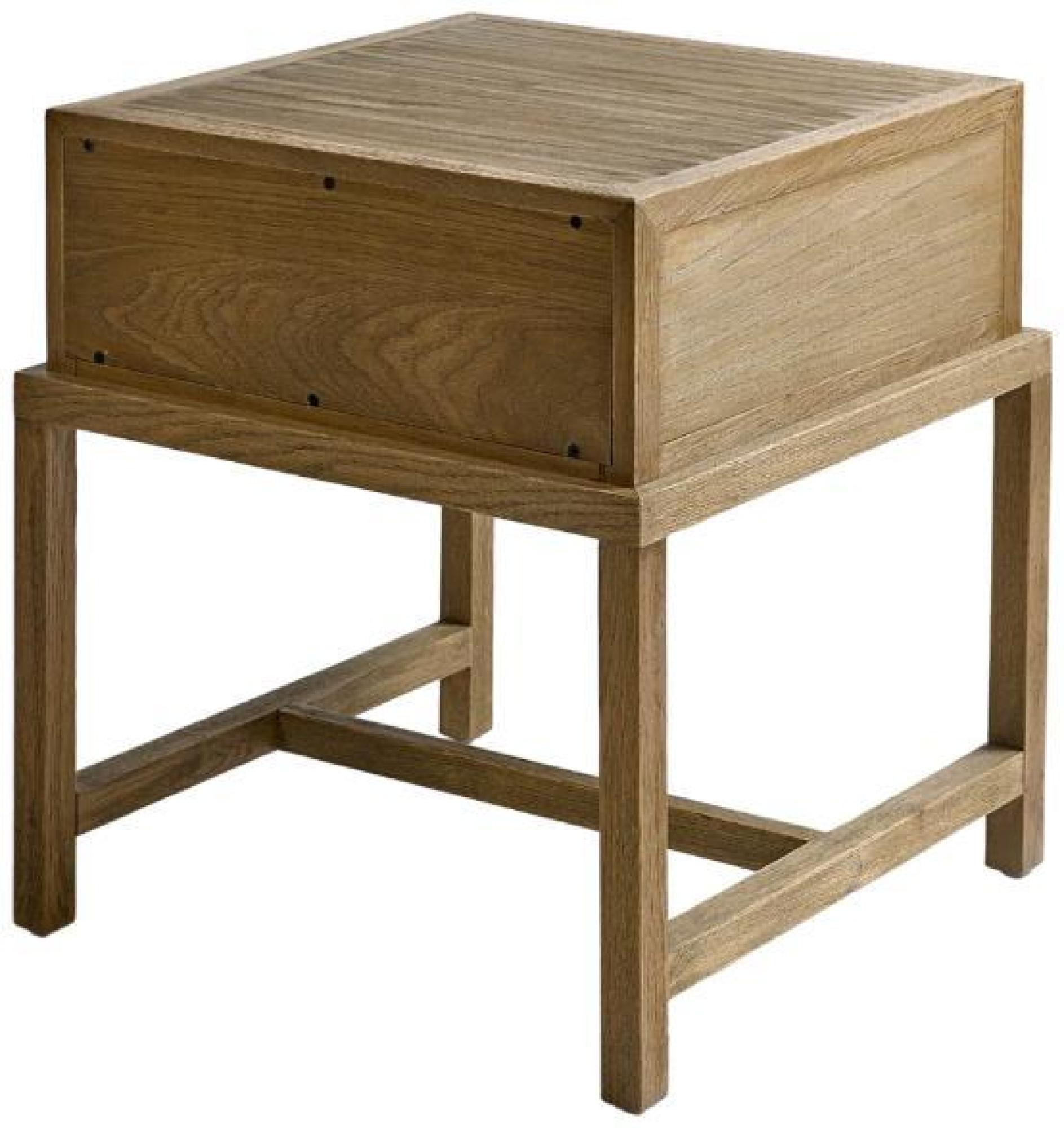 Product photograph of Crisal Decoracion Natural Oak Wood 1 Drawer Shutter Bedside Table from Choice Furniture Superstore.