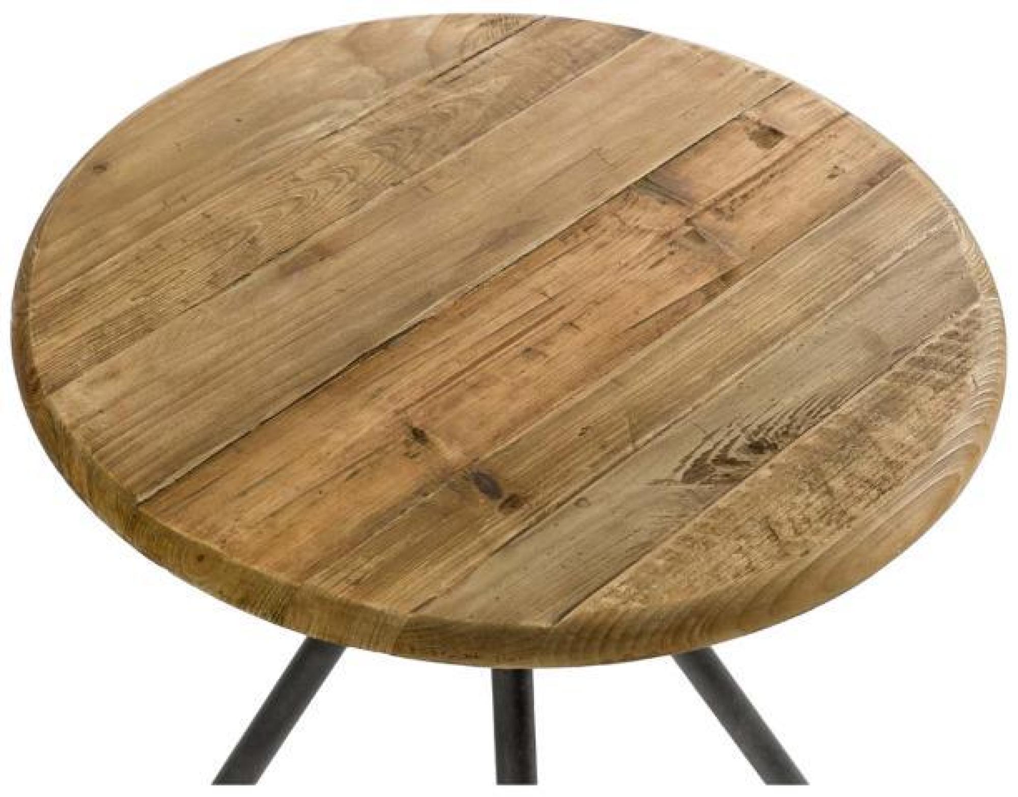 Product photograph of Oak Pine Wood Round Side Table from Choice Furniture Superstore.