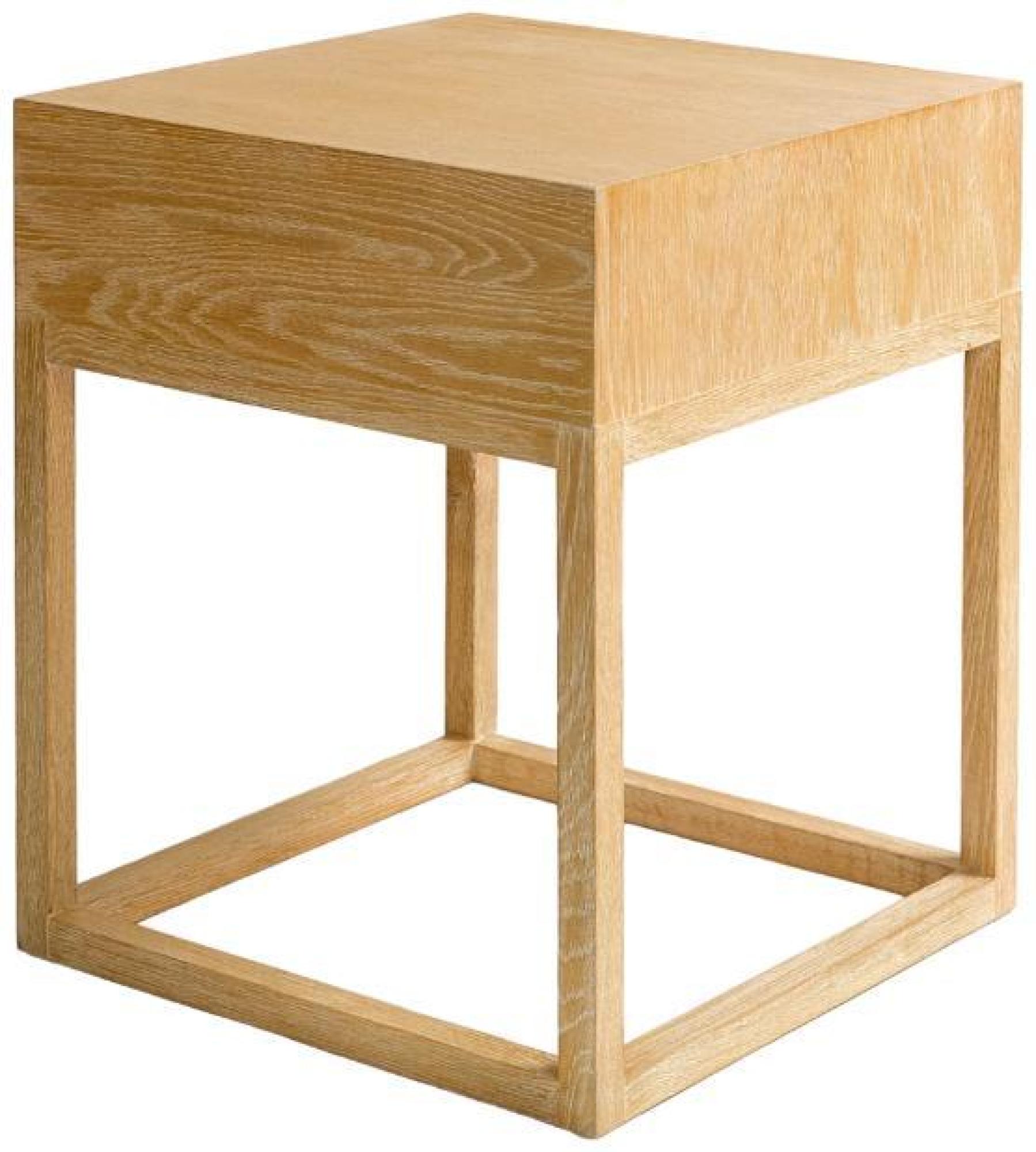 Product photograph of Crisal Decoracion Light Oak Wood 1 Drawer Bedside Table from Choice Furniture Superstore.