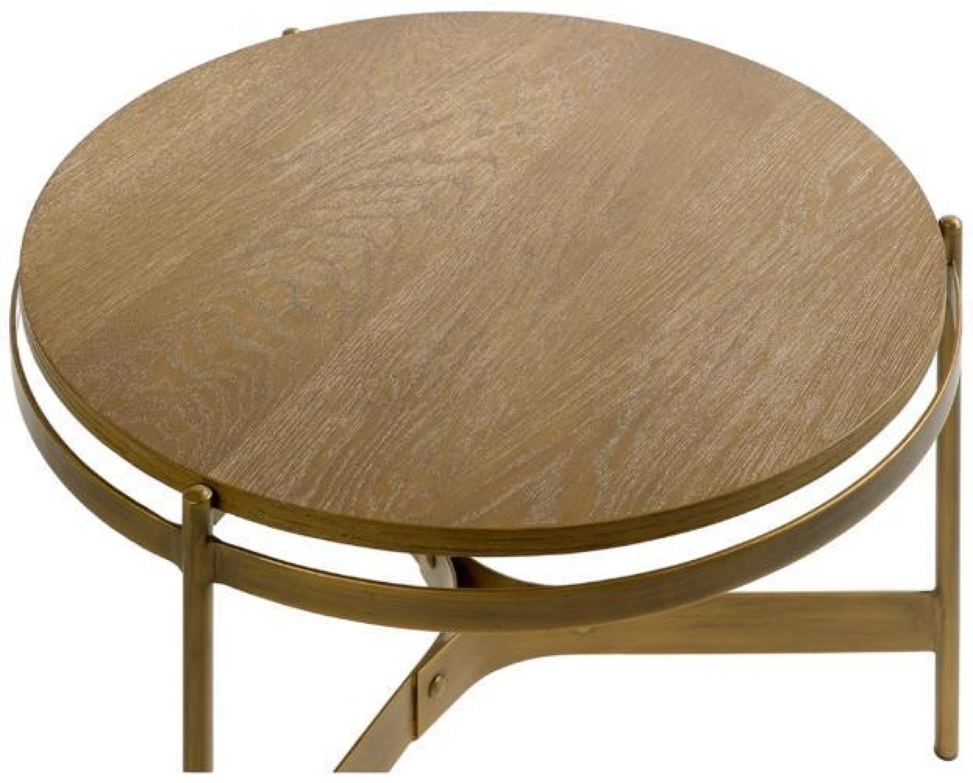 Product photograph of Crisal Decoracion Oak Wood Round Side Table from Choice Furniture Superstore.