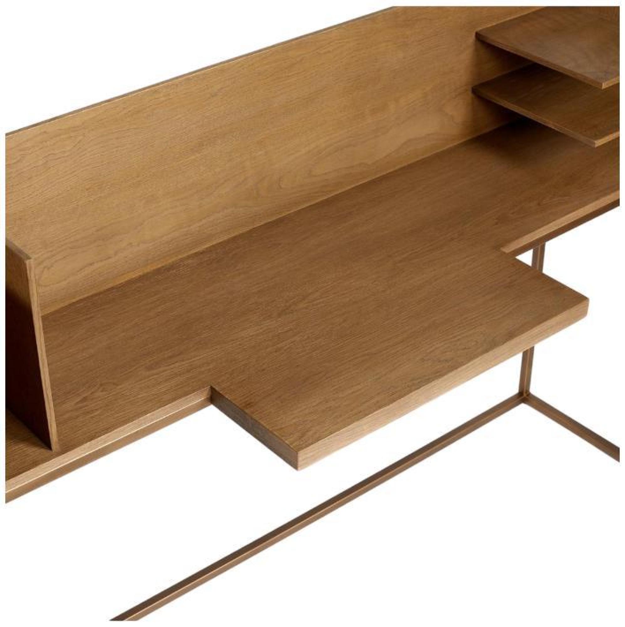 Product photograph of Crisal Decoracion Natural Oak Wood Desk from Choice Furniture Superstore.