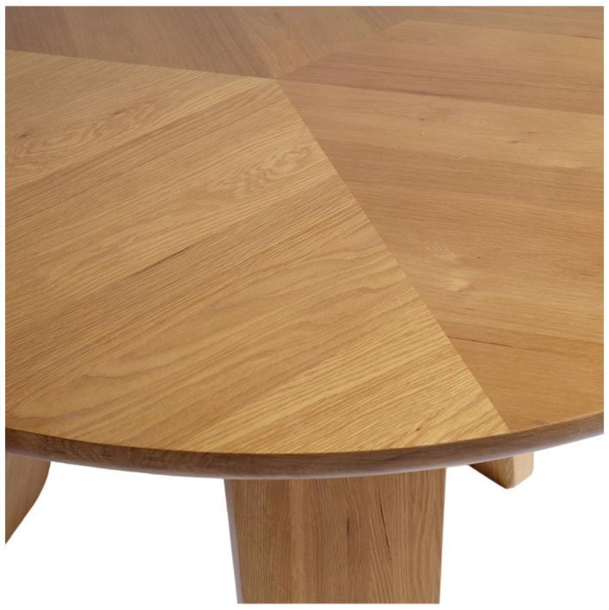 Product photograph of Light Oak Round Dining Table - 4 Seater from Choice Furniture Superstore.