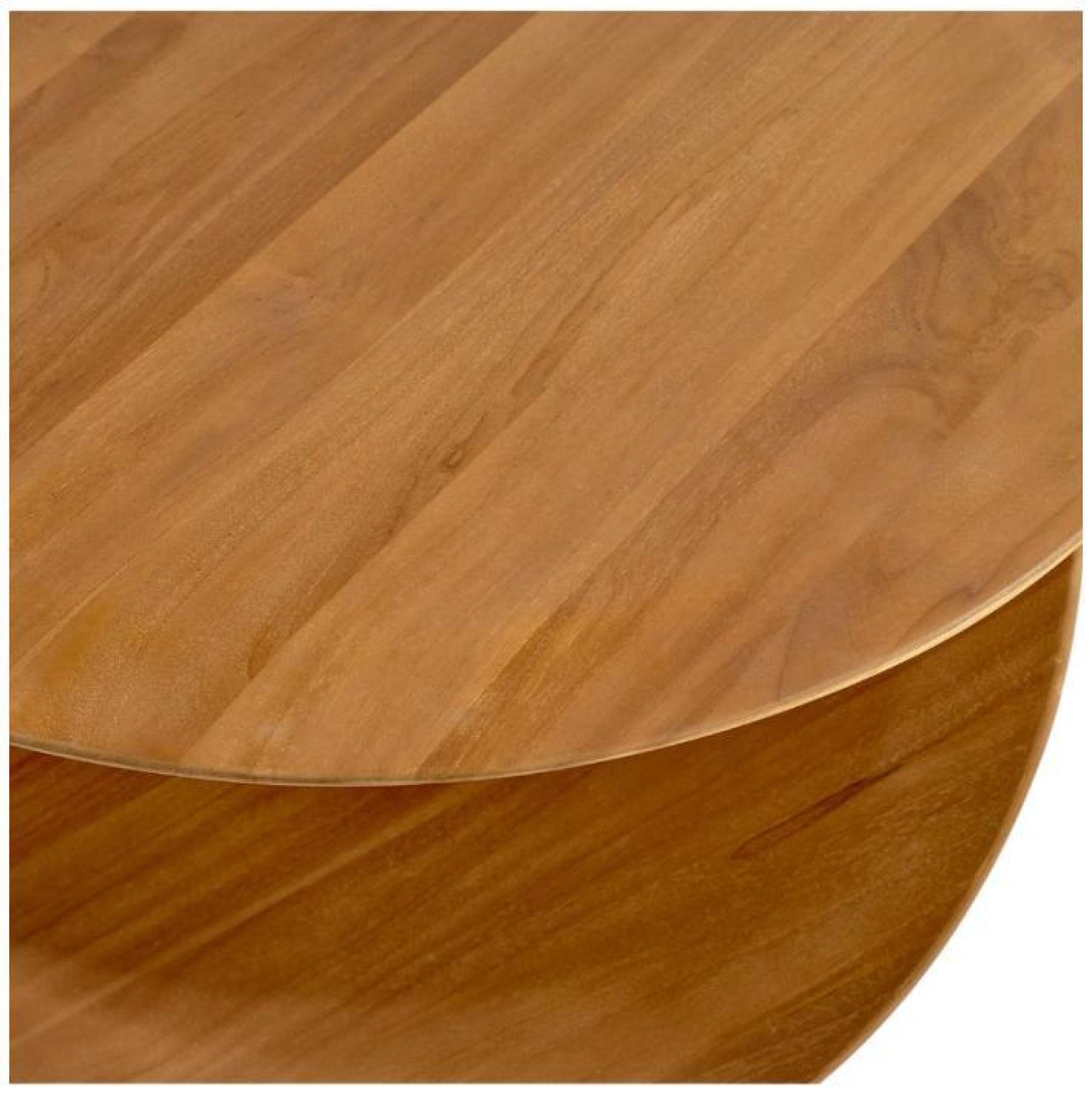 Product photograph of Natural Interlocking Leg Round Coffee Table from Choice Furniture Superstore.