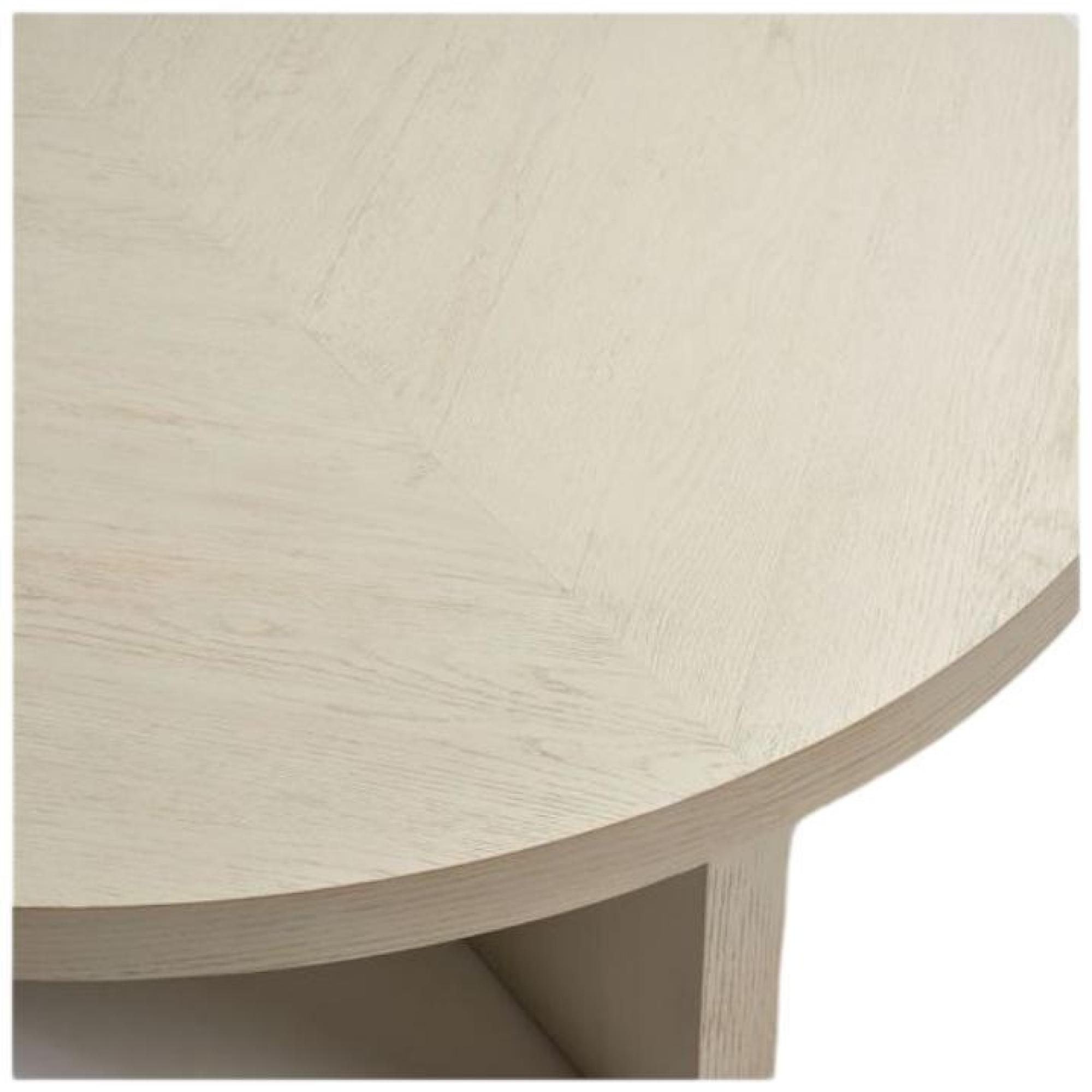 Product photograph of Crisal Decoracion Round 4 Legs Coffee Table - Comes In Greyish White And Natural Options from Choice Furniture Superstore.