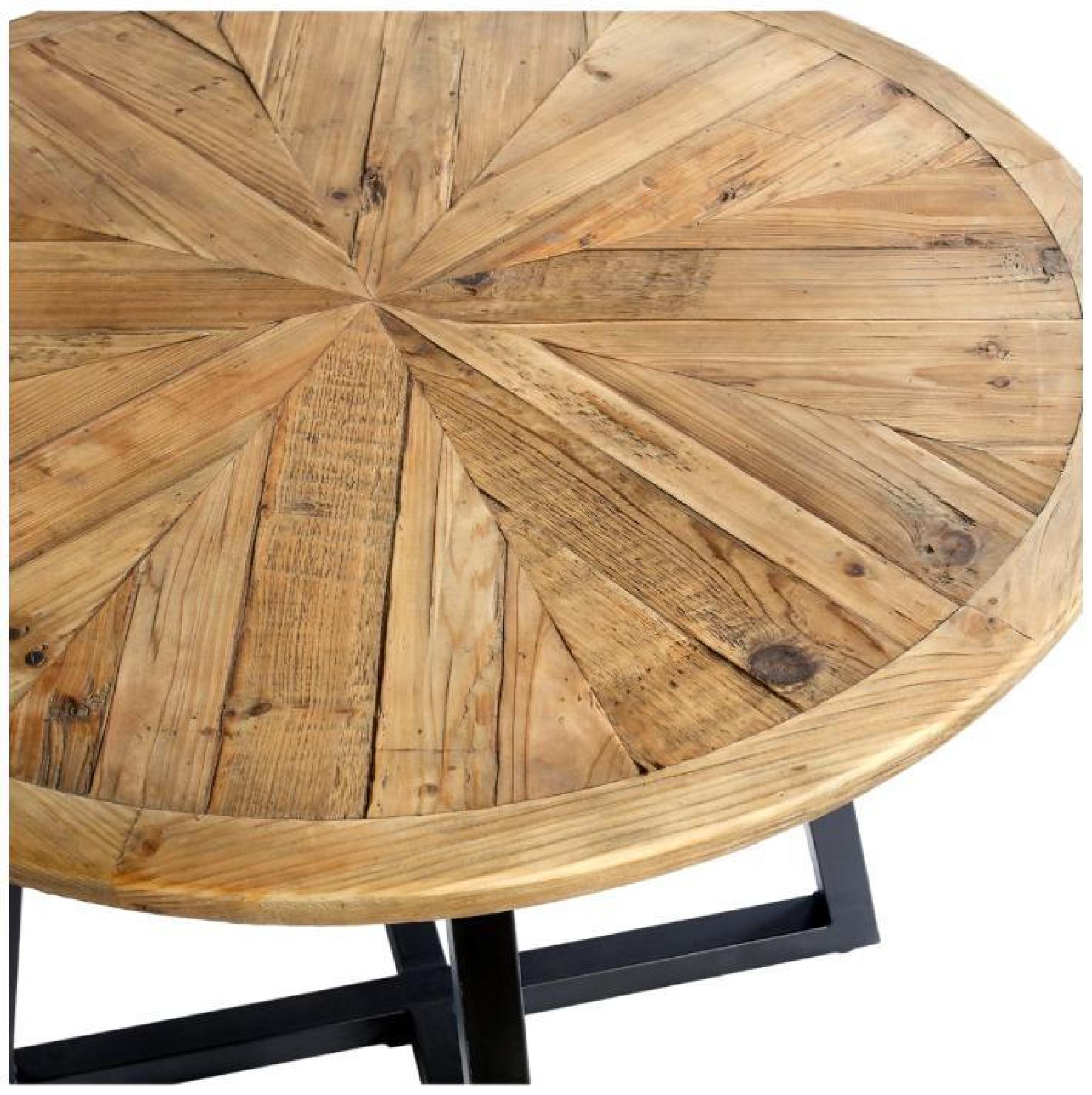 Product photograph of Aged Pine Round Dining Table from Choice Furniture Superstore.