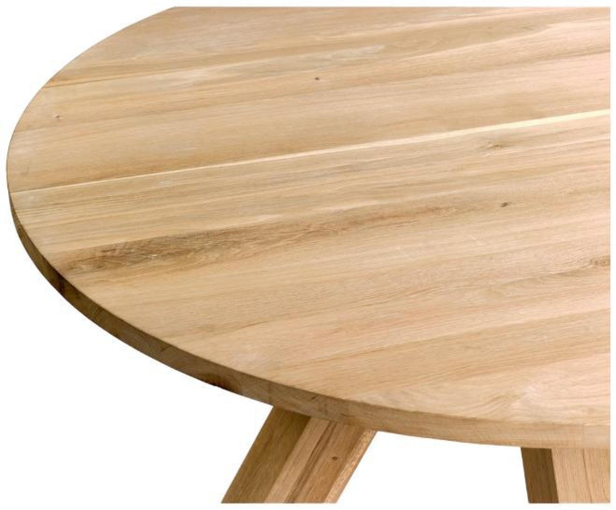 Product photograph of Crisal Decoracion Natural Oak Round Dining Table - 6 Seater from Choice Furniture Superstore.