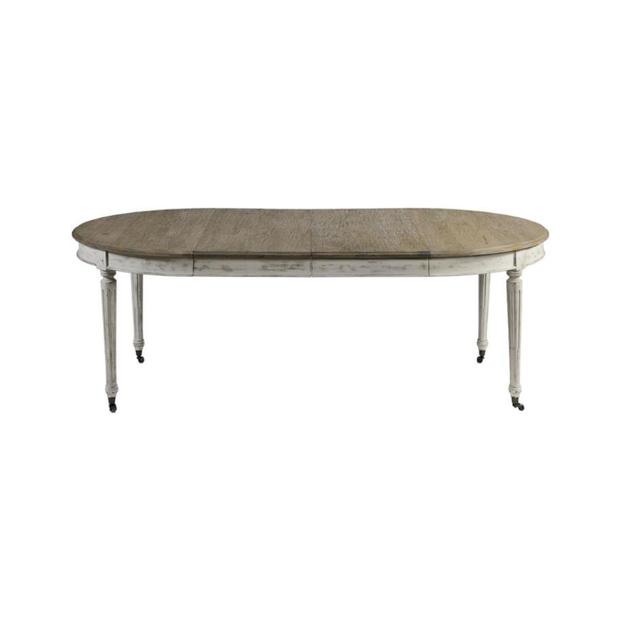 Product photograph of Crisal Decoracion Grey Aged Oval Exending Dining Table from Choice Furniture Superstore.