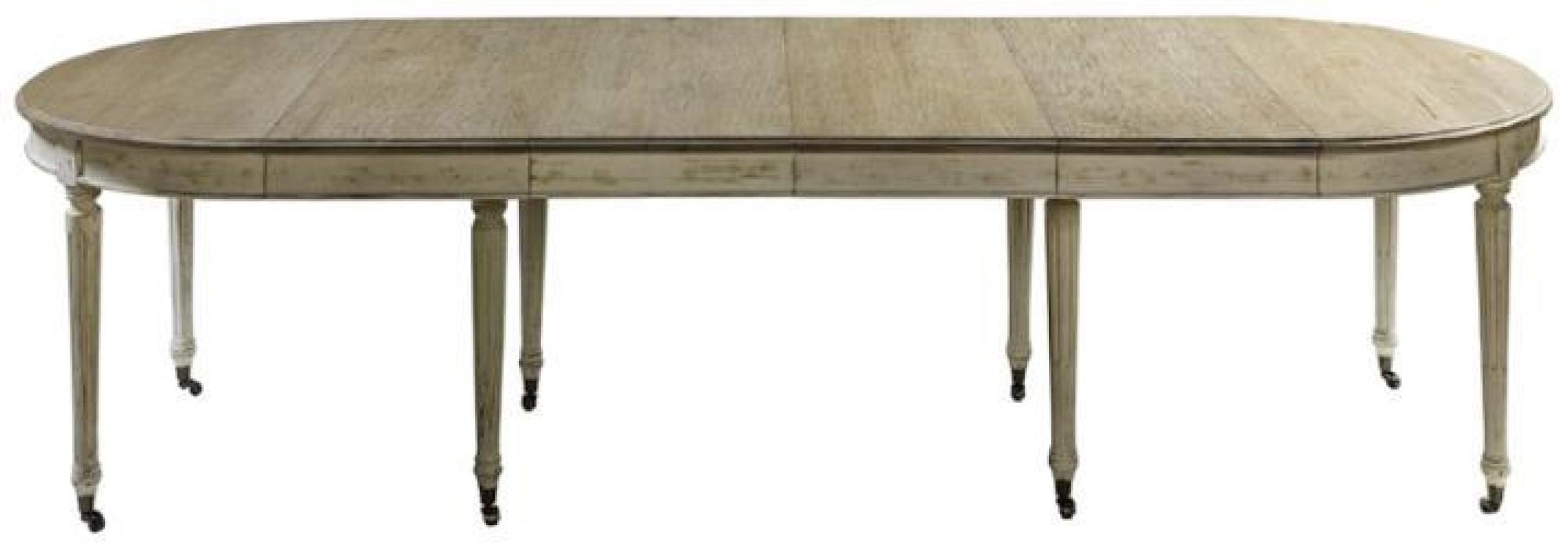 Product photograph of Crisal Decoracion Grey Aged Oval Exending Dining Table from Choice Furniture Superstore.