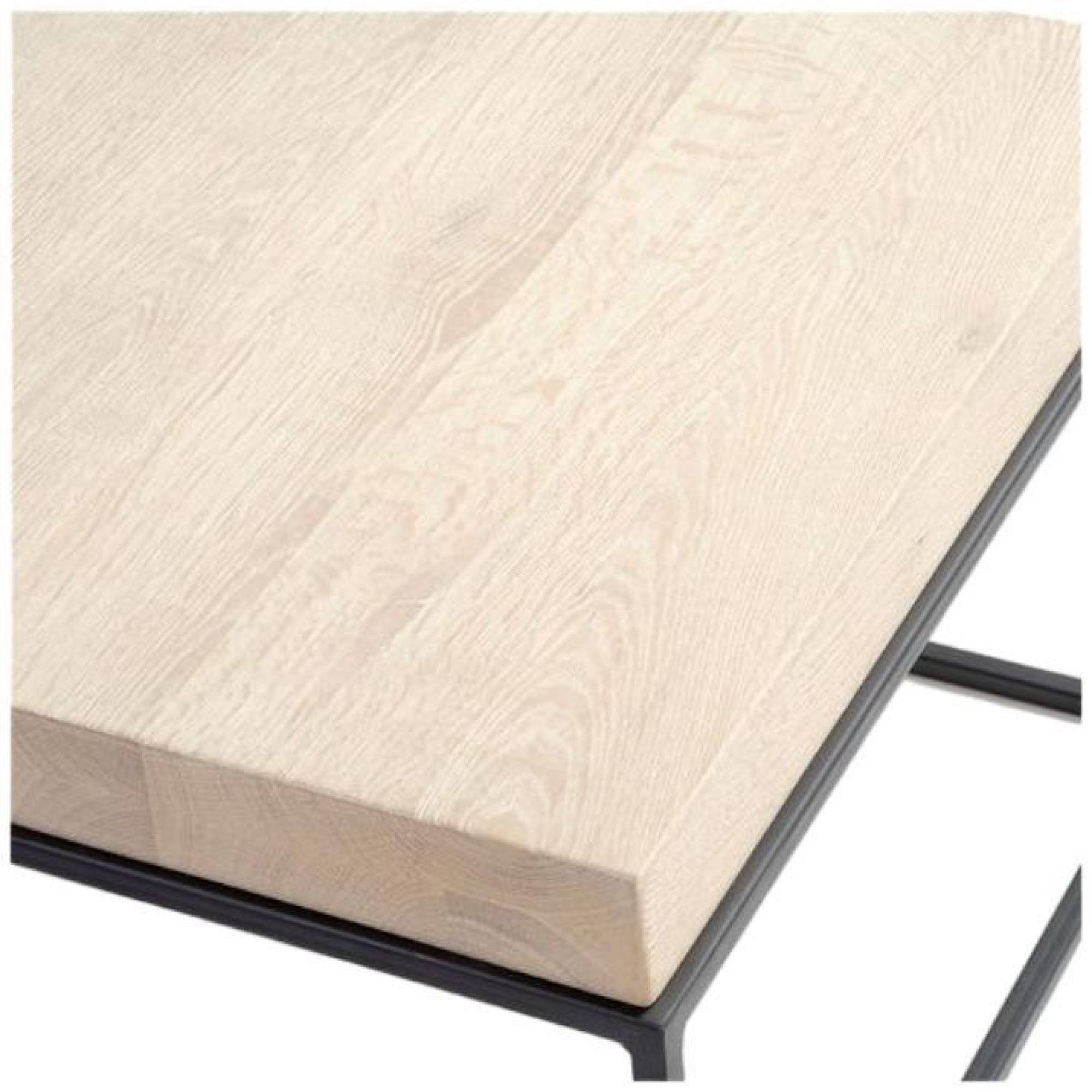 Product photograph of Crisal Decoracion Bleached Oak Wood Square Side Table from Choice Furniture Superstore.