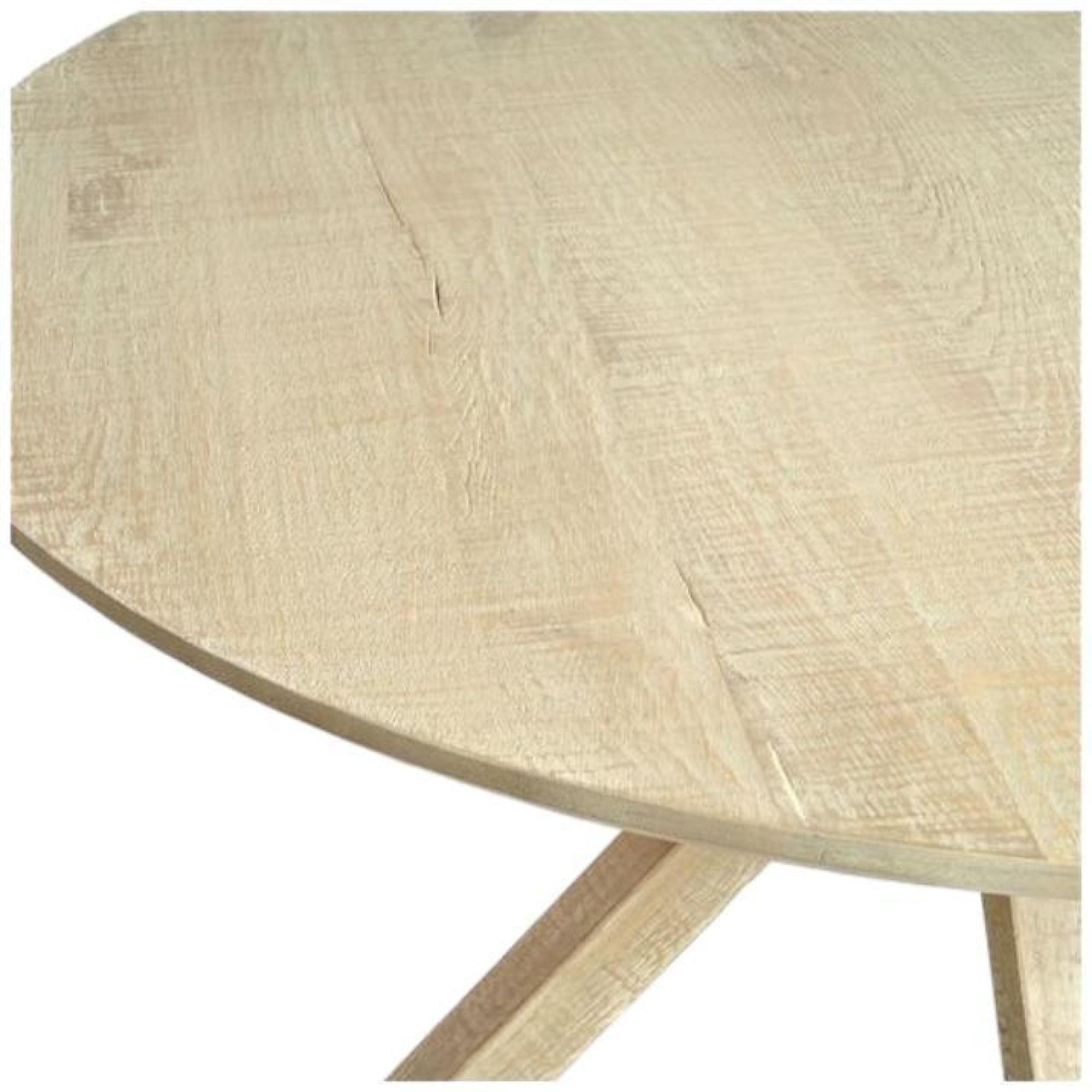 Product photograph of Bleached Oak Round Dining Table - 6 Seater from Choice Furniture Superstore.