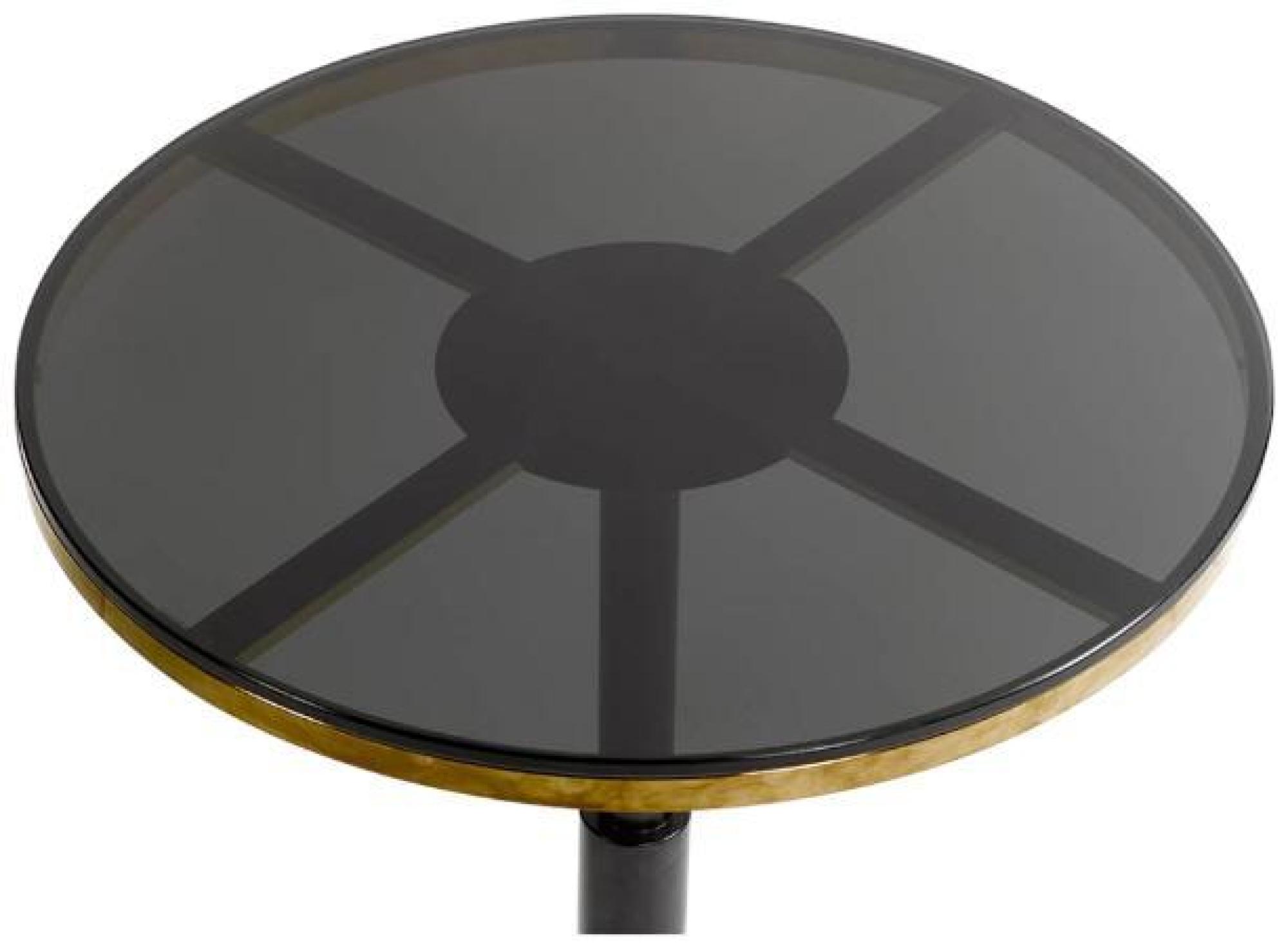 Product photograph of Crisal Decoracion Black Round Dining Table - 2 Seater from Choice Furniture Superstore.