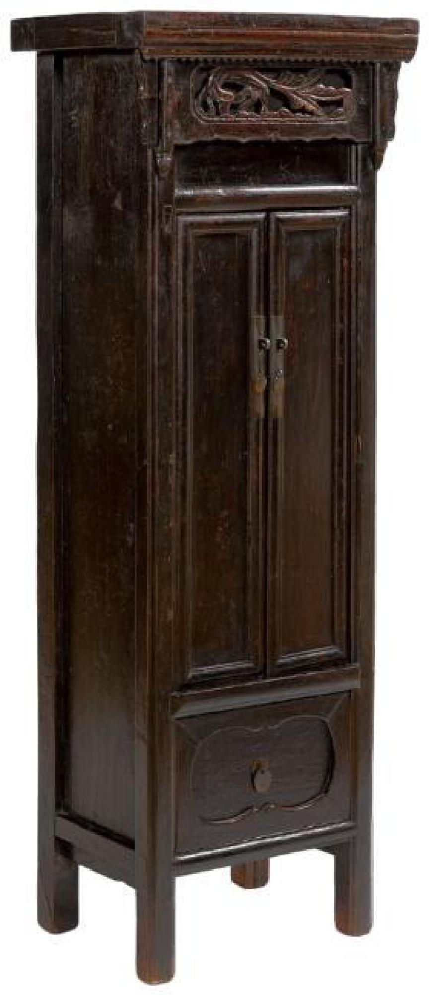 Product photograph of Brown Dark Wood 2 Door Chinese Antique Wardrobe from Choice Furniture Superstore.