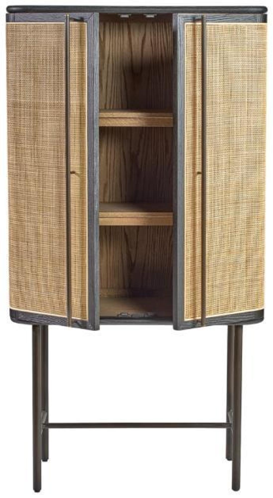 Product photograph of Crisal Decoracion Dark Oak Wood 2 Door Cabinet from Choice Furniture Superstore.