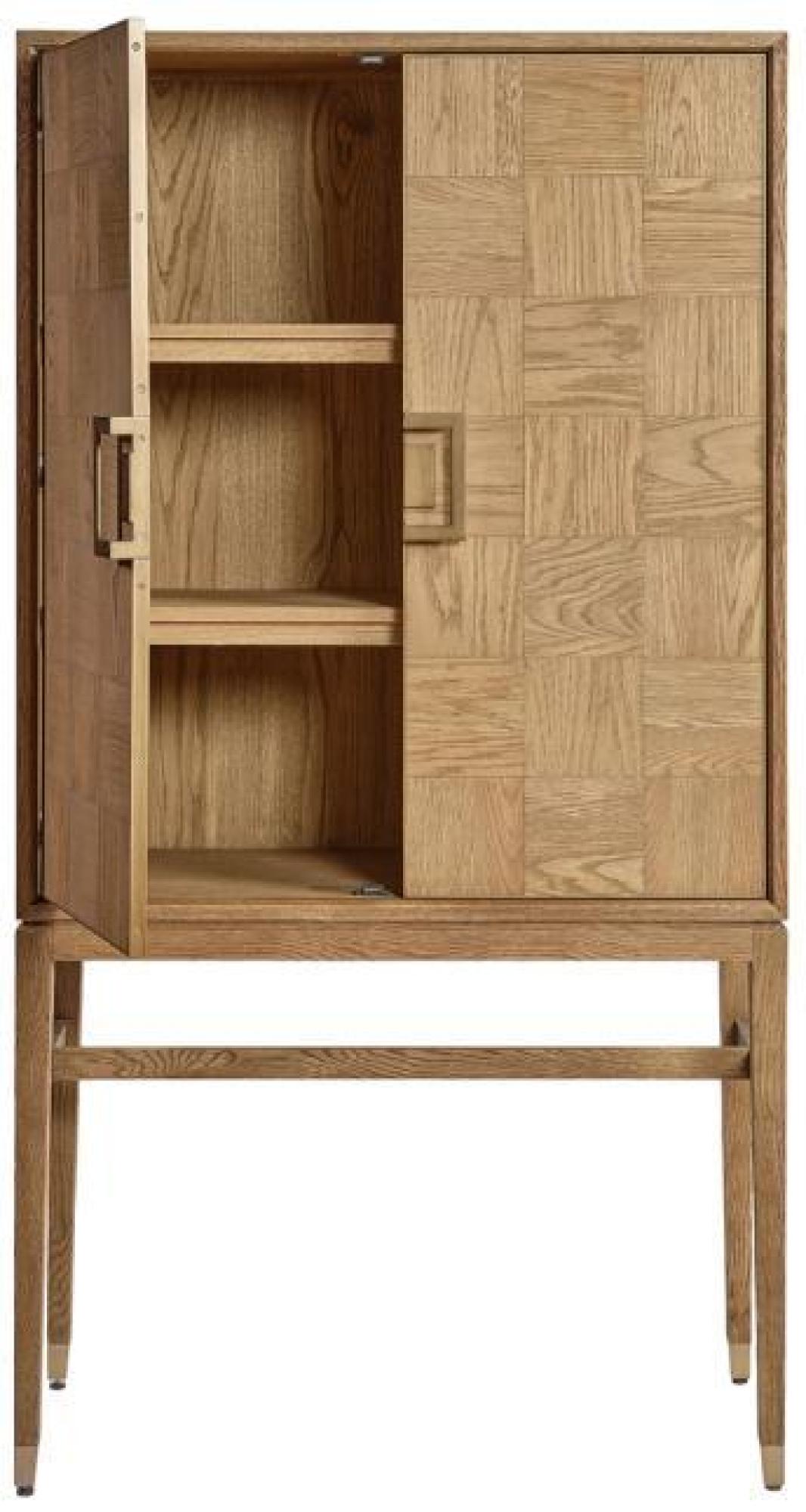 Product photograph of Natural Oak Wood 2 Door Cabinet from Choice Furniture Superstore.