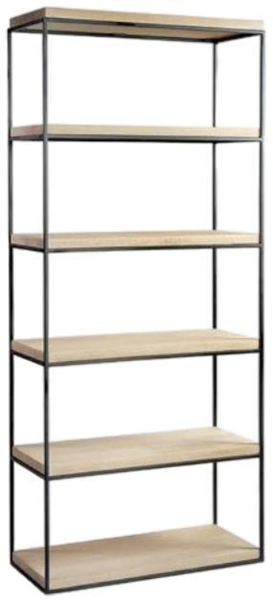 Product photograph of Crisal Decoracion Bleached Oak Wood 6 Shelves Bookcase from Choice Furniture Superstore.