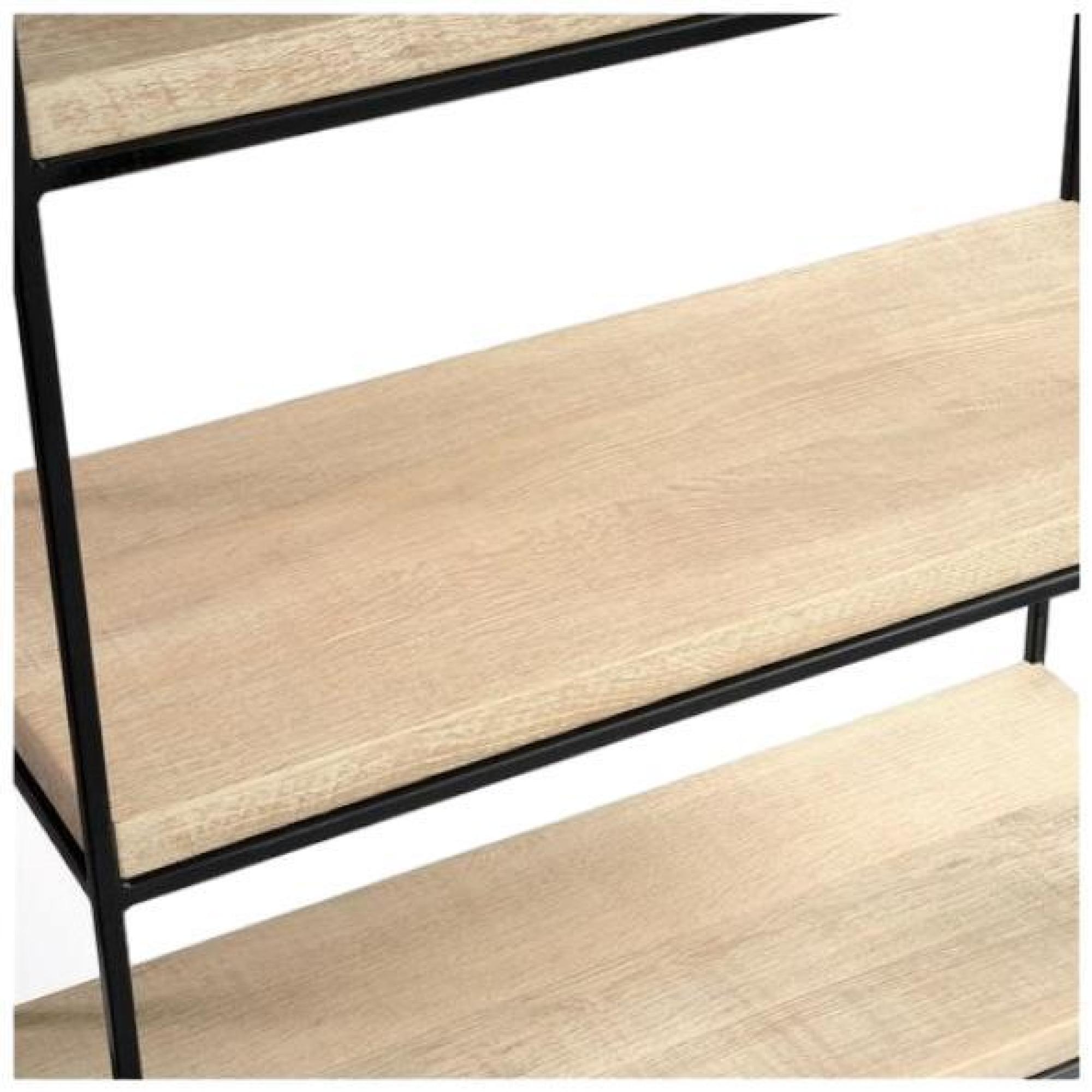 Product photograph of Crisal Decoracion Bleached Oak Wood 6 Shelves Bookcase from Choice Furniture Superstore.