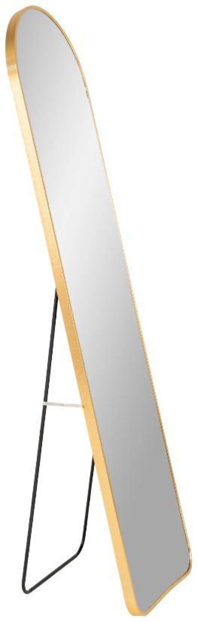 Product photograph of Madrid Brass Finish Arch Long Floor Standing Mirror - 40cm X 150cm from Choice Furniture Superstore.