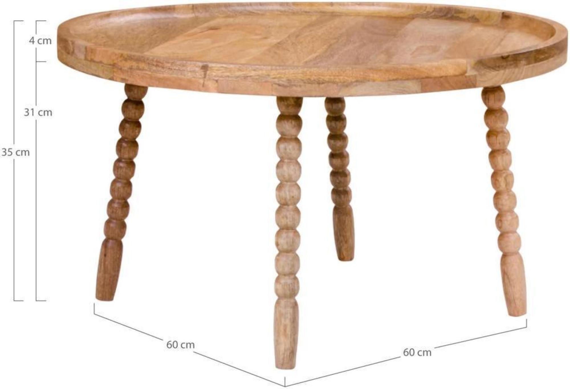 Product photograph of Jammu Natural Mango Wood Round Coffee Table from Choice Furniture Superstore.