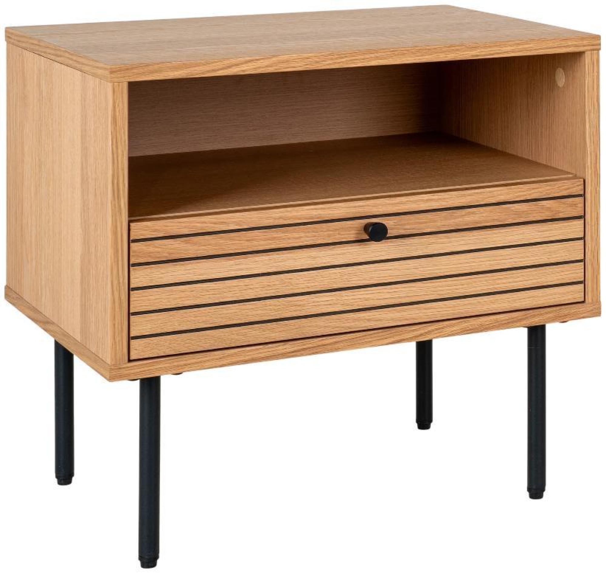 Product photograph of Kyoto Oak Veneer Fluted Side Table from Choice Furniture Superstore.