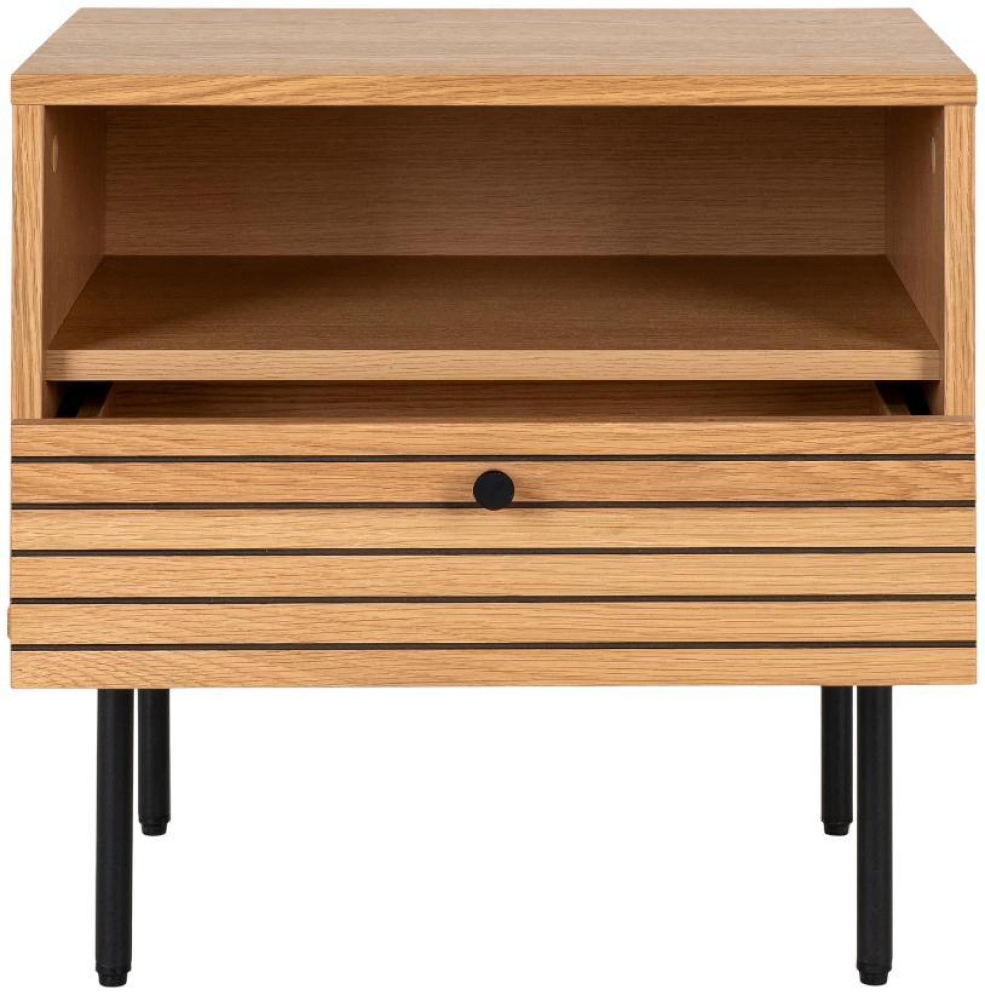 Product photograph of Kyoto Oak Veneer Fluted Side Table from Choice Furniture Superstore.