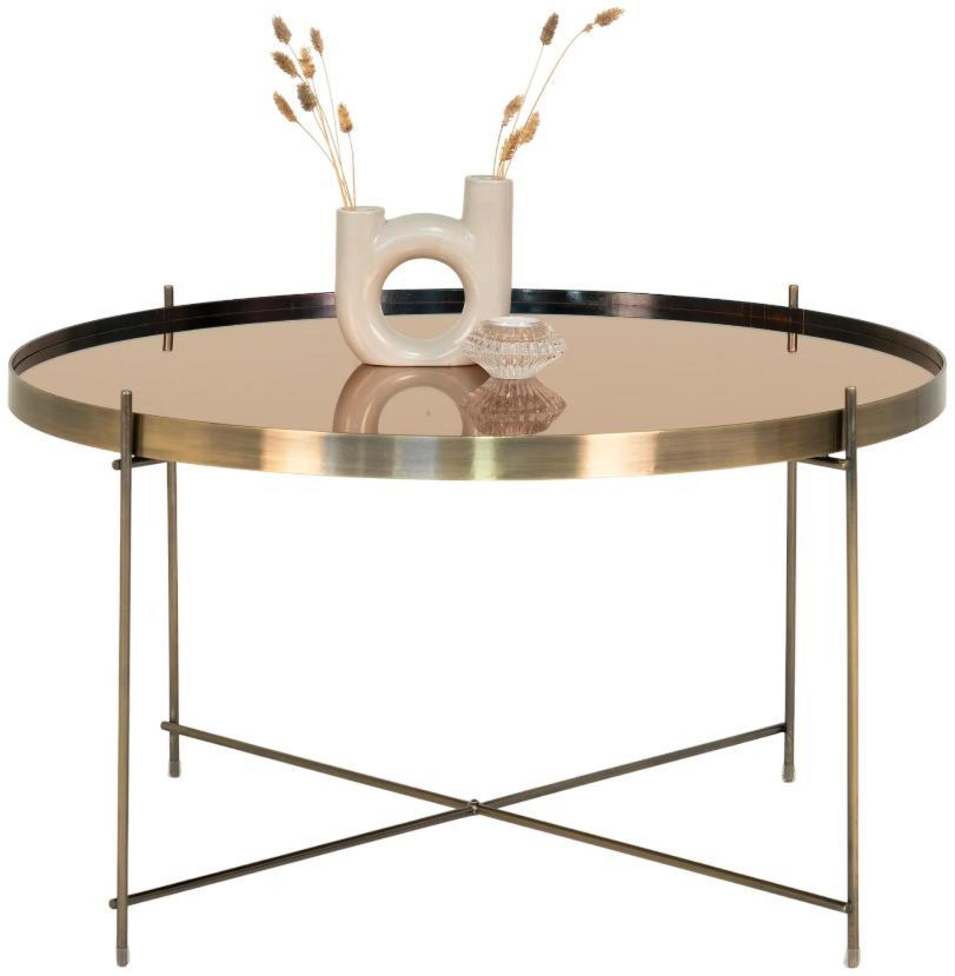 Product photograph of Venezia Brass Round Coffee Table from Choice Furniture Superstore.