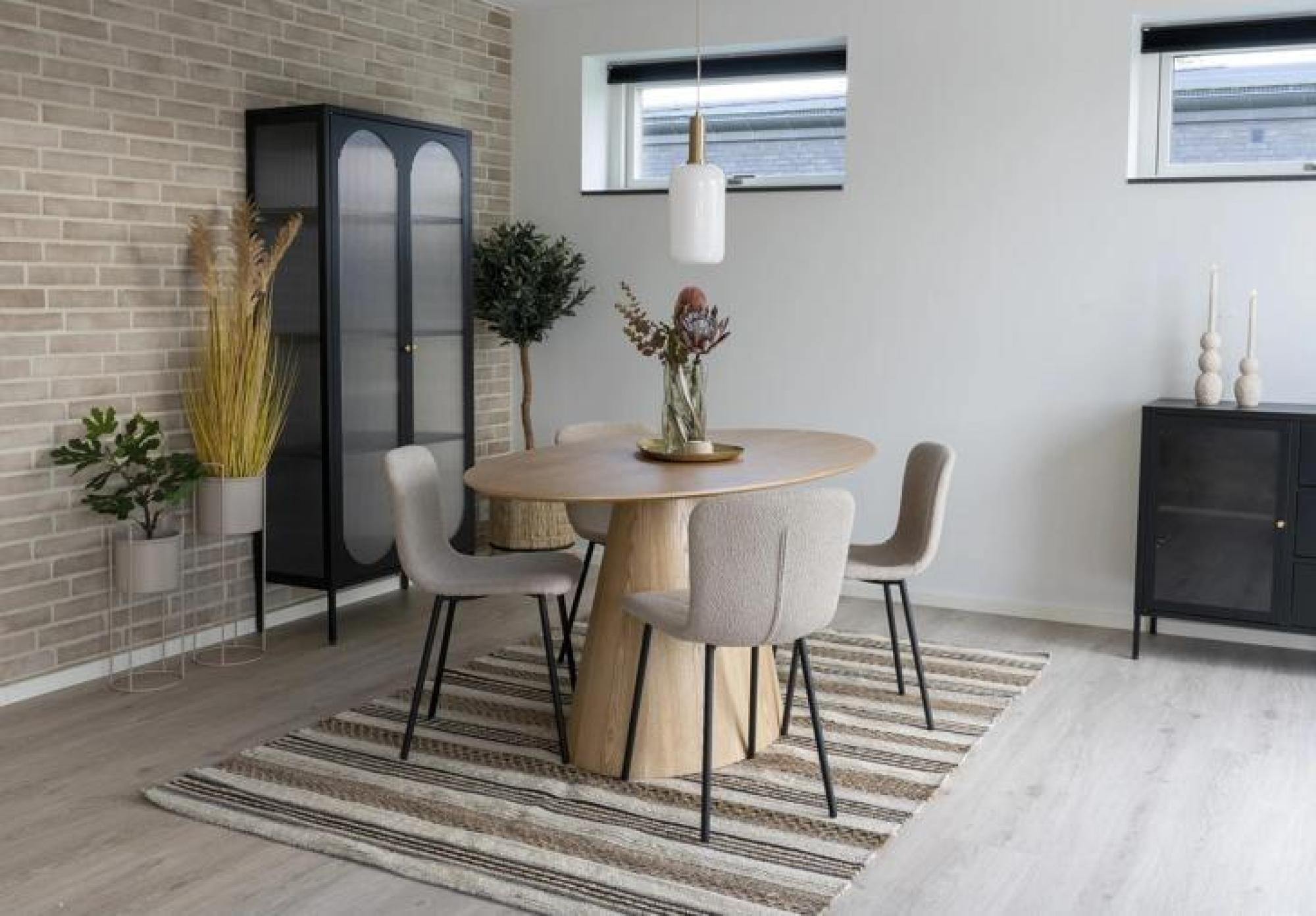 Product photograph of Bolton Oval 4 Seater Dining Table - Comes In Natural And Dark Brown Options from Choice Furniture Superstore.