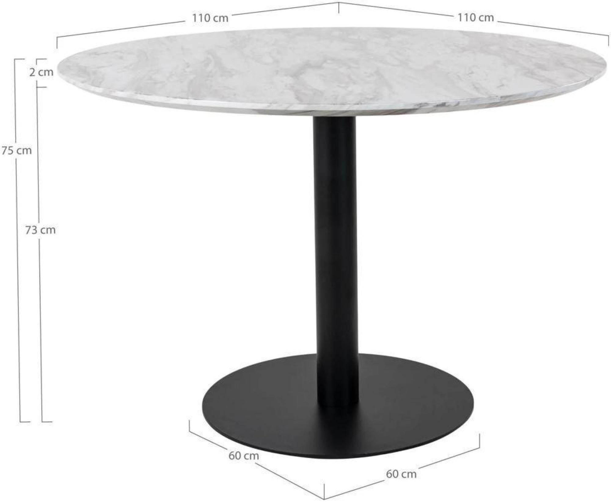 Product photograph of Bolzano White And Black Round Dining Table - 4 Seater from Choice Furniture Superstore.